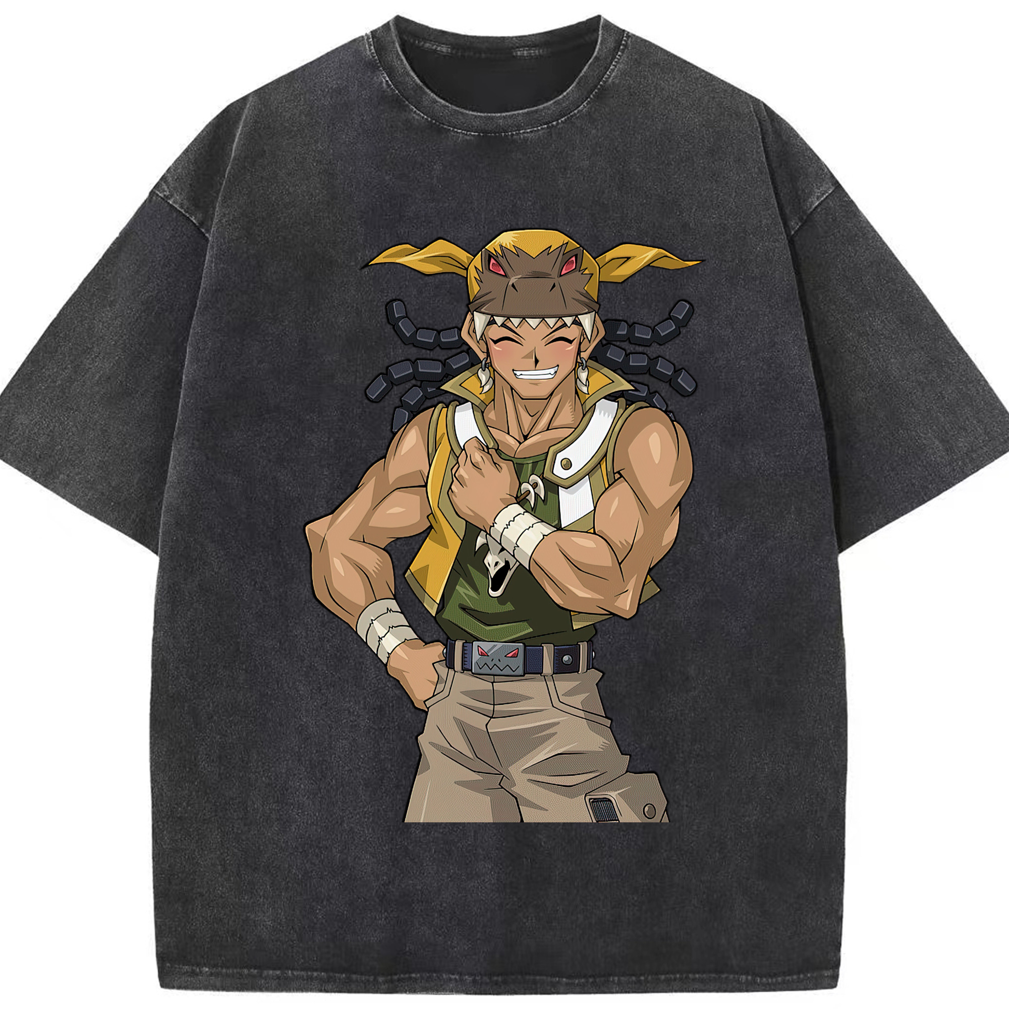（画像用） 遊☆戯☆王 Yu-Gi-Oh! 綿100% ヴィンテージ風 半袖Tシャツ（フロントプリント）
