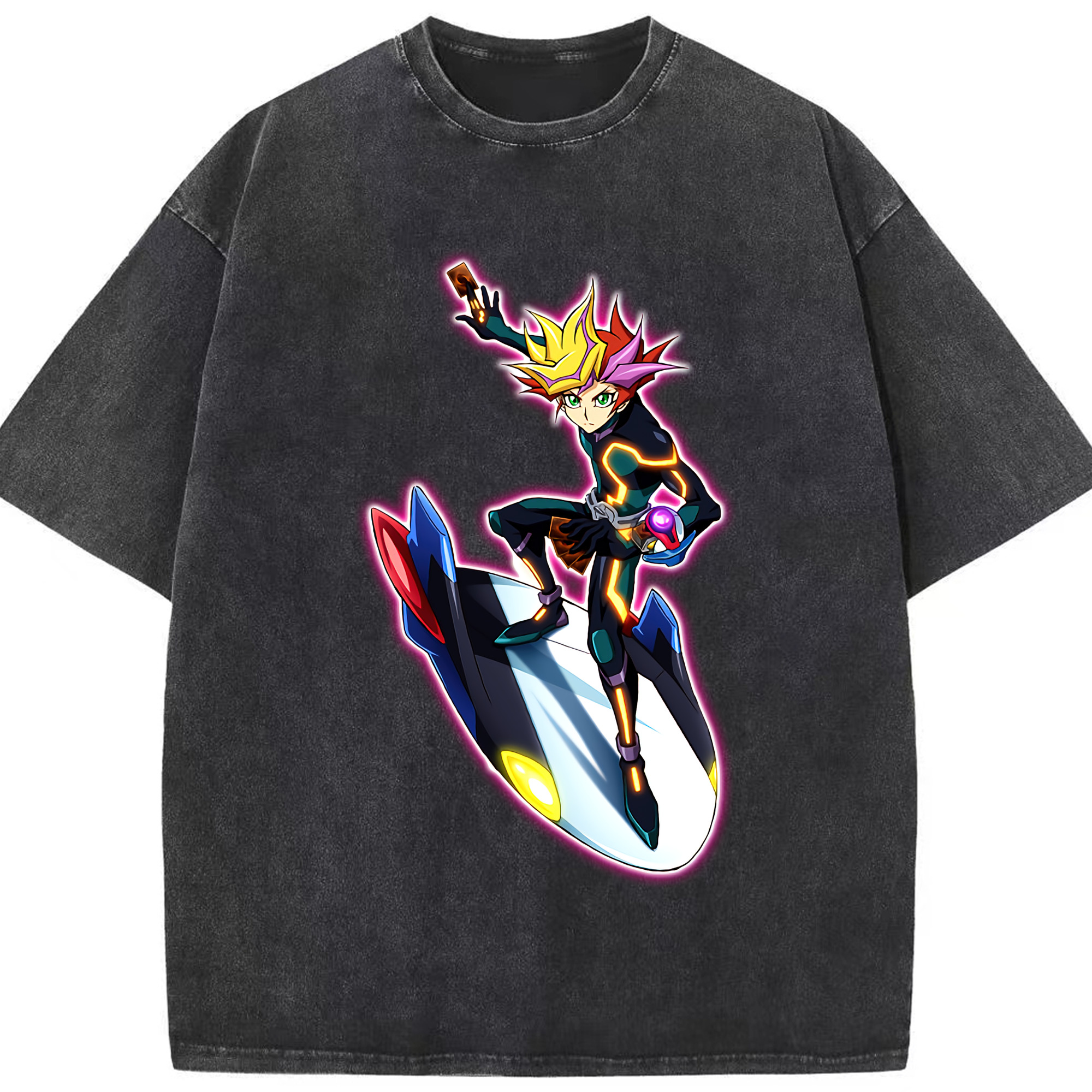 （画像用） 遊☆戯☆王 Yu-Gi-Oh! 綿100% ヴィンテージ風 半袖Tシャツ（フロントプリント）