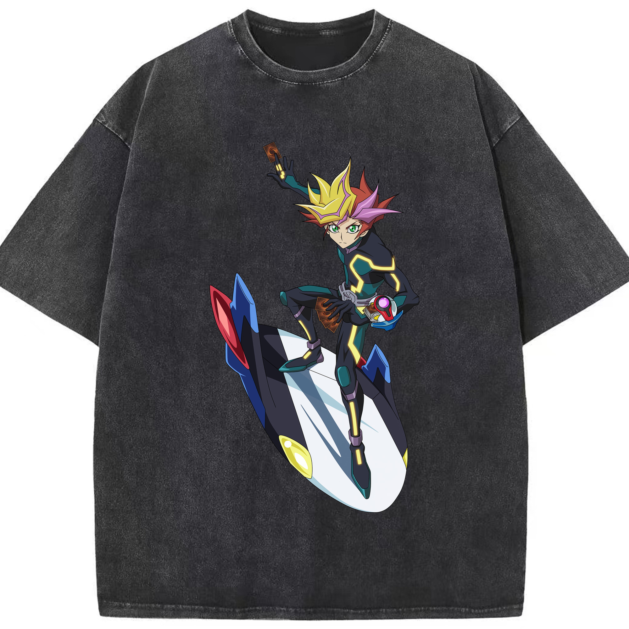 （画像用） 遊☆戯☆王 Yu-Gi-Oh! 綿100% ヴィンテージ風 半袖Tシャツ（フロントプリント）