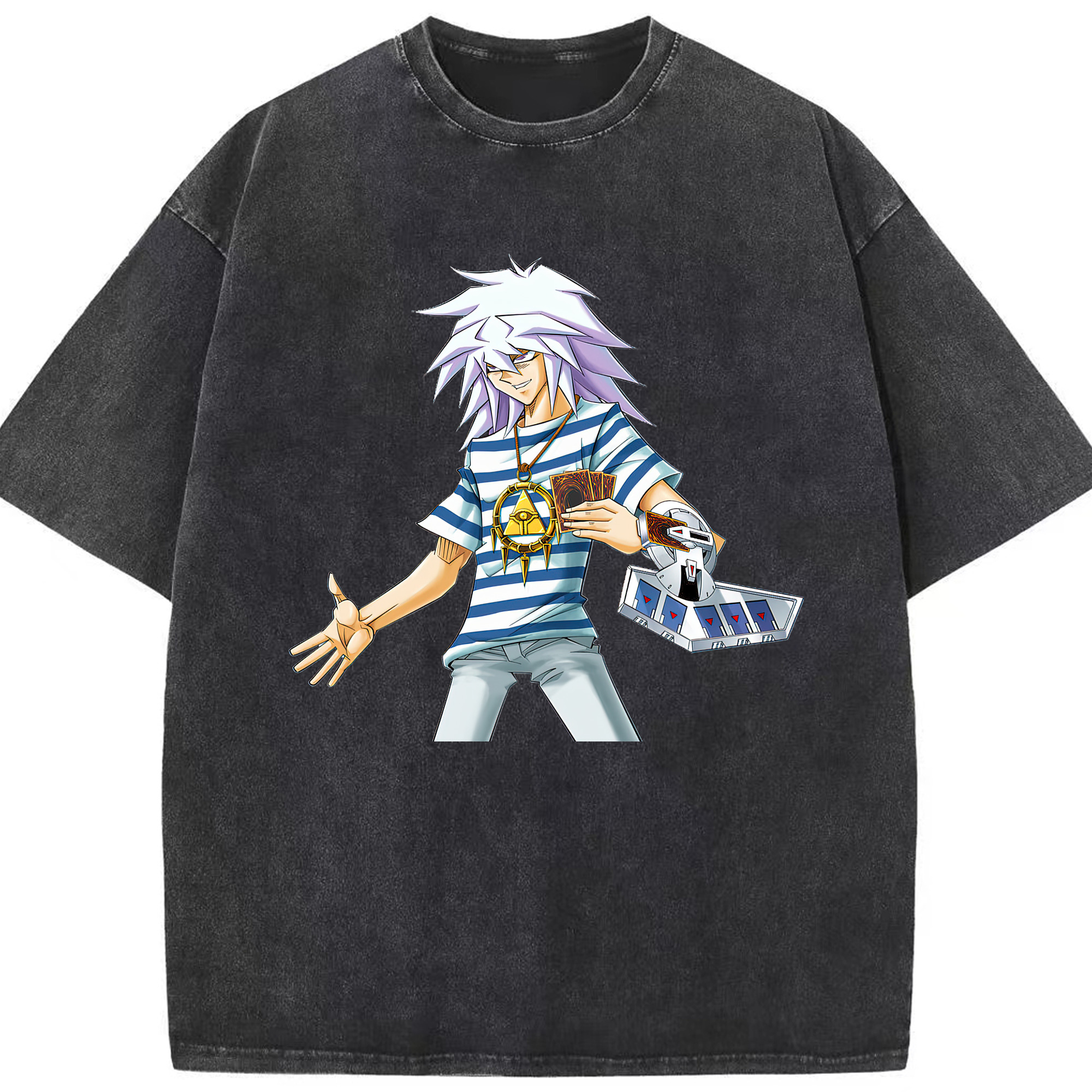 （画像用） 遊☆戯☆王 Yu-Gi-Oh! 綿100% ヴィンテージ風 半袖Tシャツ（フロントプリント）