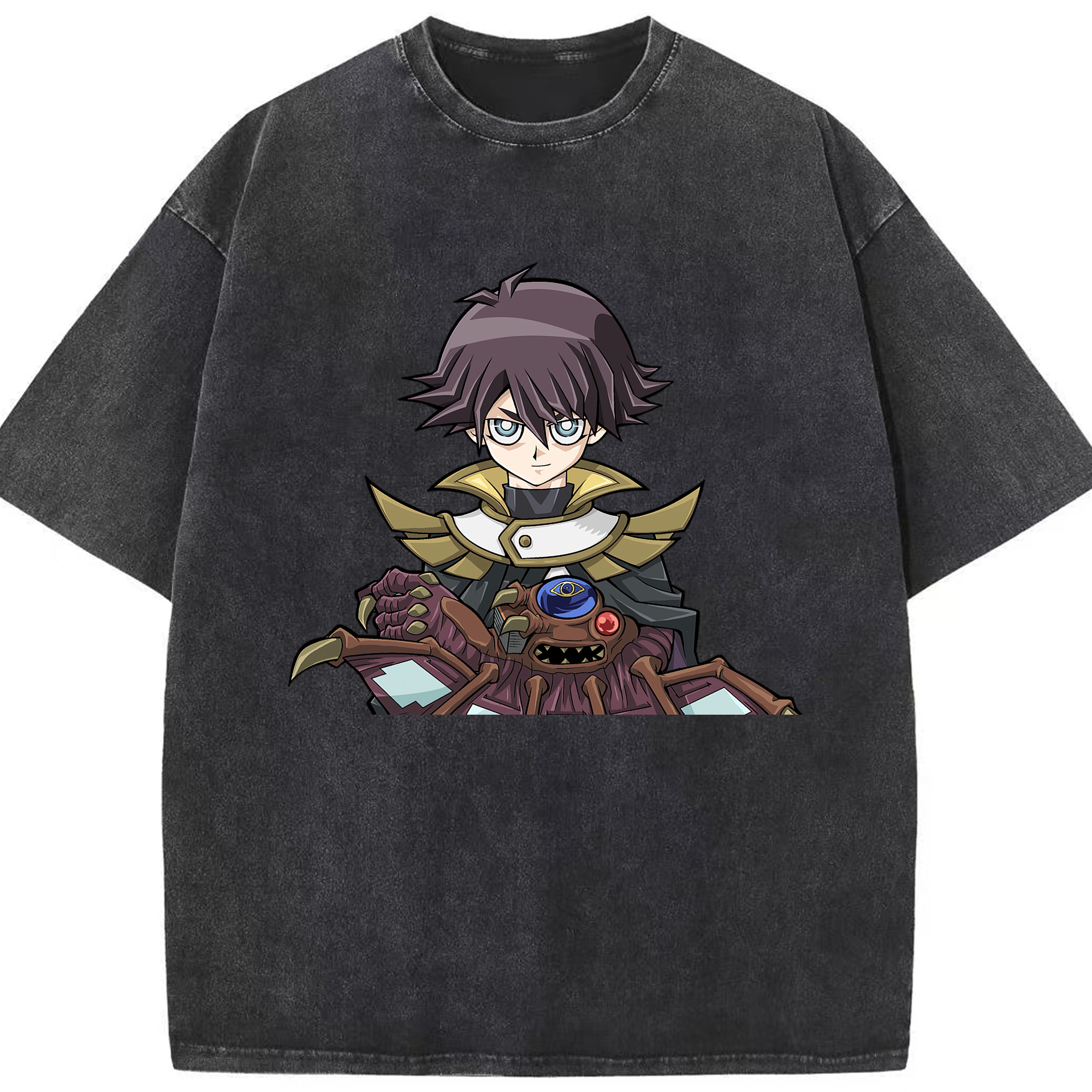 （画像用） 遊☆戯☆王 Yu-Gi-Oh! 綿100% ヴィンテージ風 半袖Tシャツ（フロントプリント）