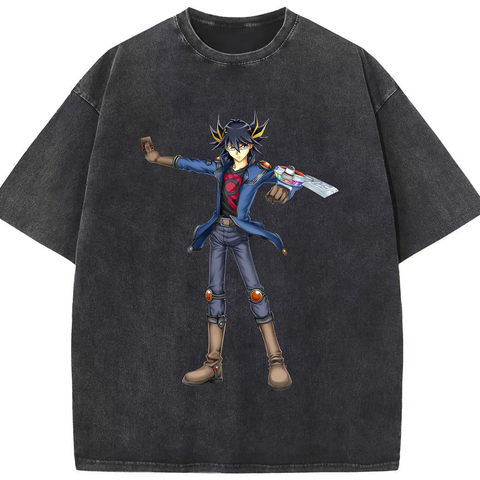 （画像用） 遊☆戯☆王 Yu-Gi-Oh! 綿100% ヴィンテージ風 半袖Tシャツ（フロントプリント）