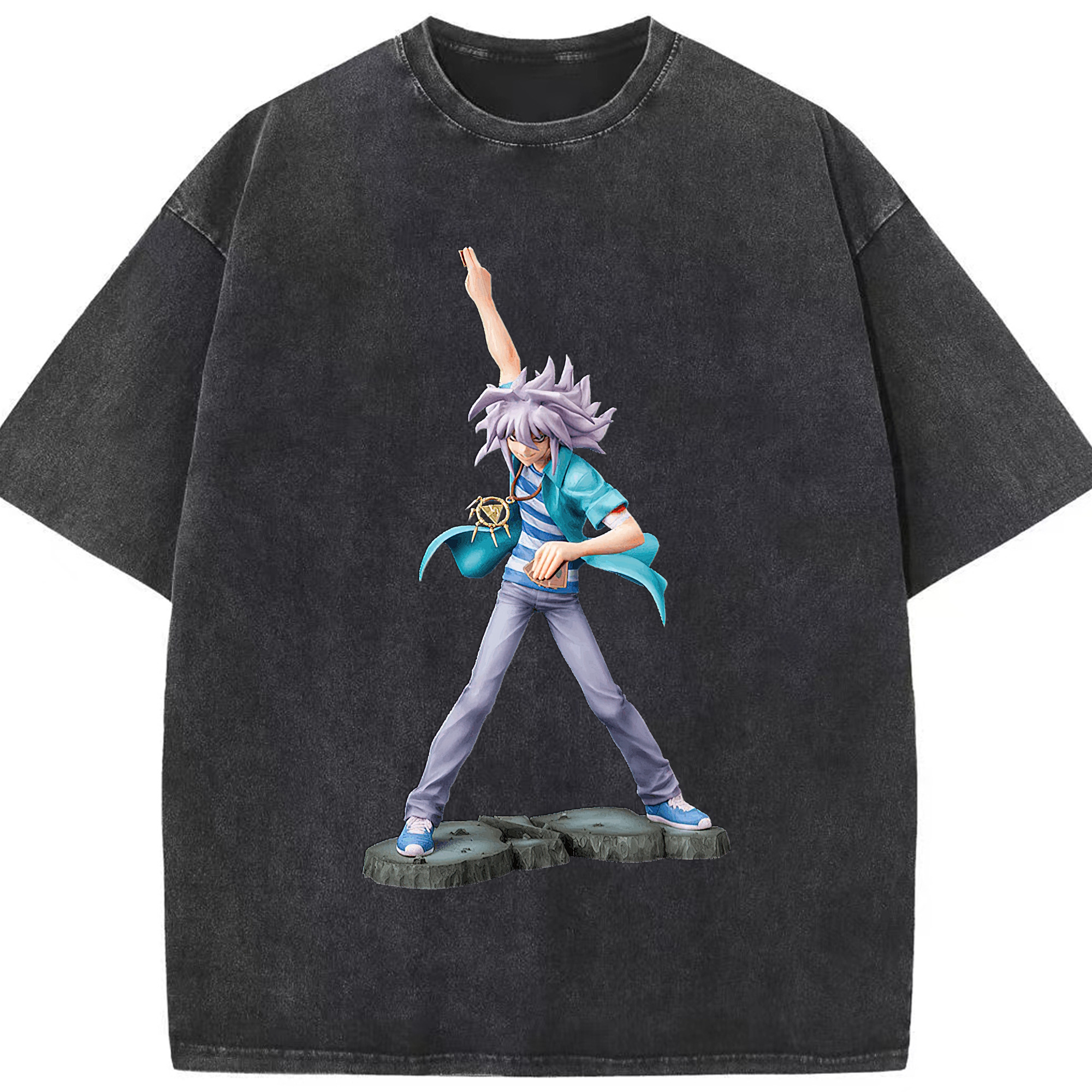 （画像用） 遊☆戯☆王 Yu-Gi-Oh! 綿100% ヴィンテージ風 半袖Tシャツ（フロントプリント）