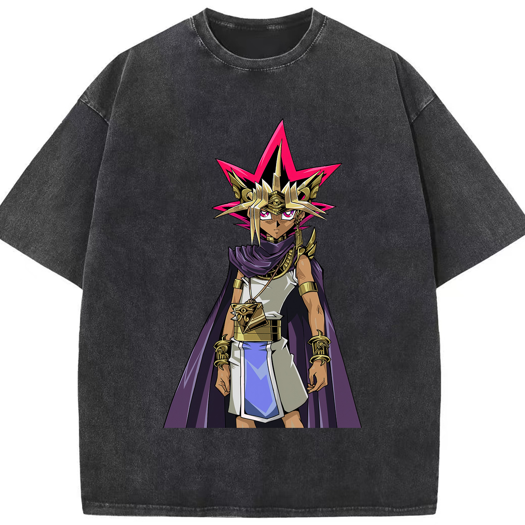 （画像用） 遊☆戯☆王 Yu-Gi-Oh! 綿100% ヴィンテージ風 半袖Tシャツ（フロントプリント）