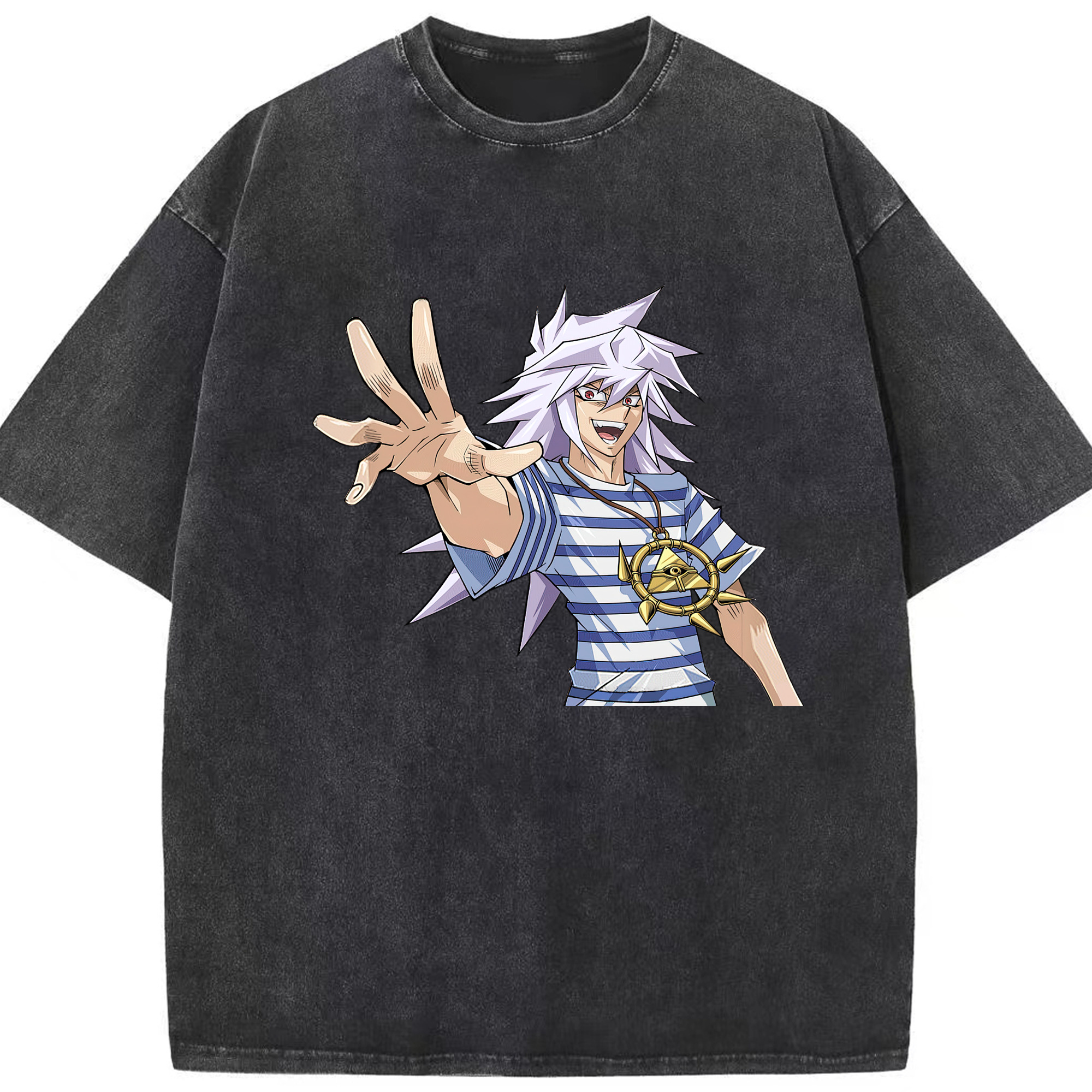 （画像用） 遊☆戯☆王 Yu-Gi-Oh! 綿100% ヴィンテージ風 半袖Tシャツ（フロントプリント）
