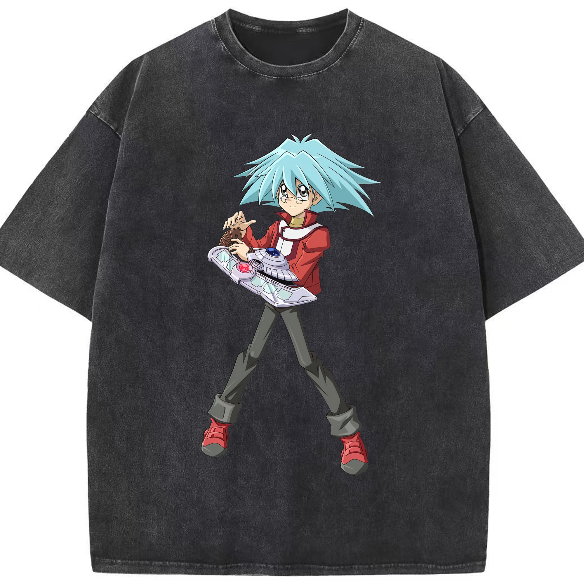 （画像用） 遊☆戯☆王 Yu-Gi-Oh! 綿100% ヴィンテージ風 半袖Tシャツ（フロントプリント）