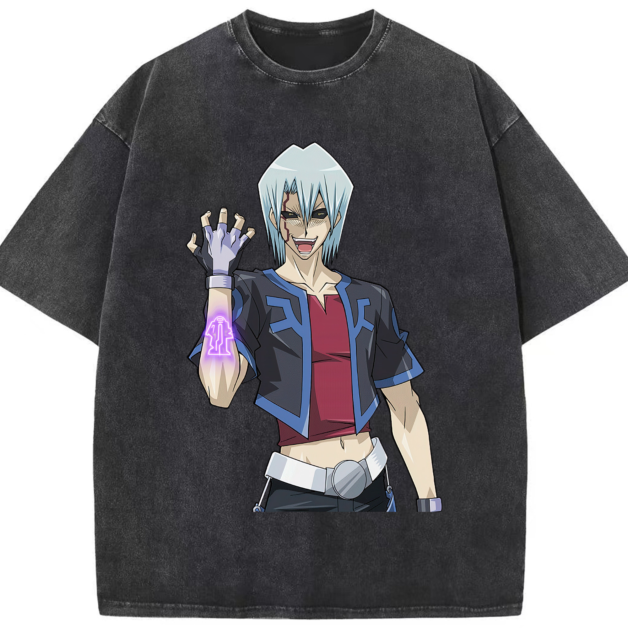 （画像用） 遊☆戯☆王 Yu-Gi-Oh! 綿100% ヴィンテージ風 半袖Tシャツ（フロントプリント）