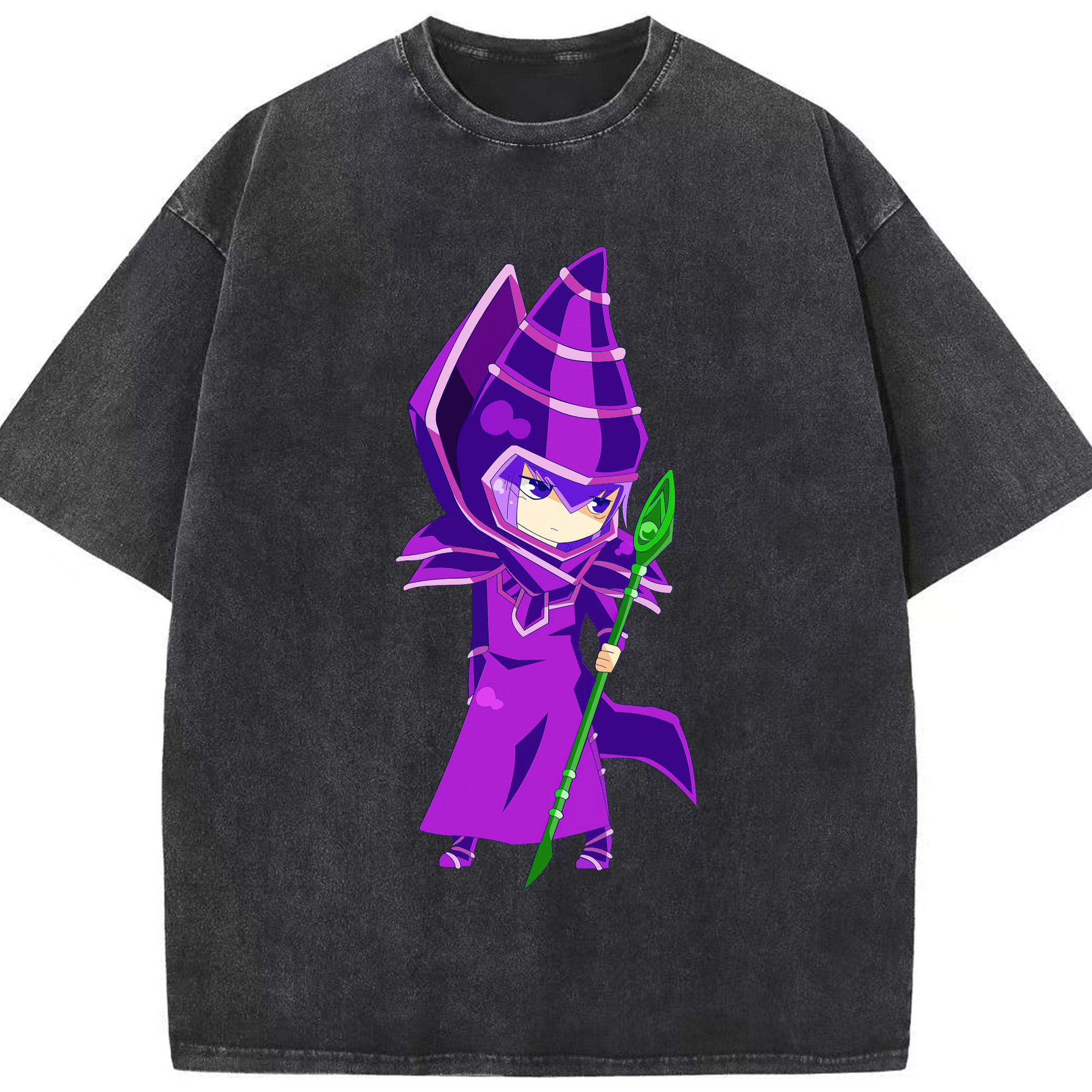 （画像用） 遊☆戯☆王 Yu-Gi-Oh! 綿100% ヴィンテージ風 半袖Tシャツ（フロントプリント）