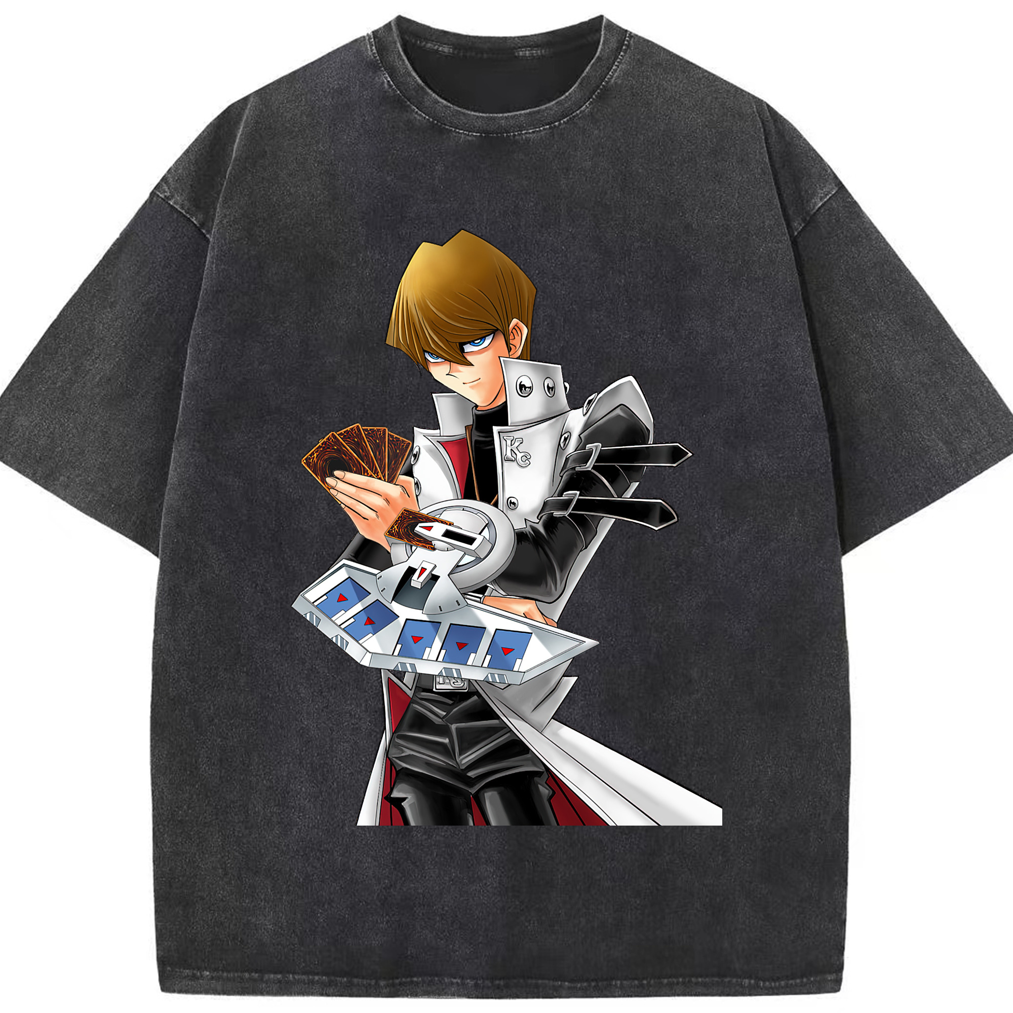 （画像用） 遊☆戯☆王 Yu-Gi-Oh! 綿100% ヴィンテージ風 半袖Tシャツ（フロントプリント）
