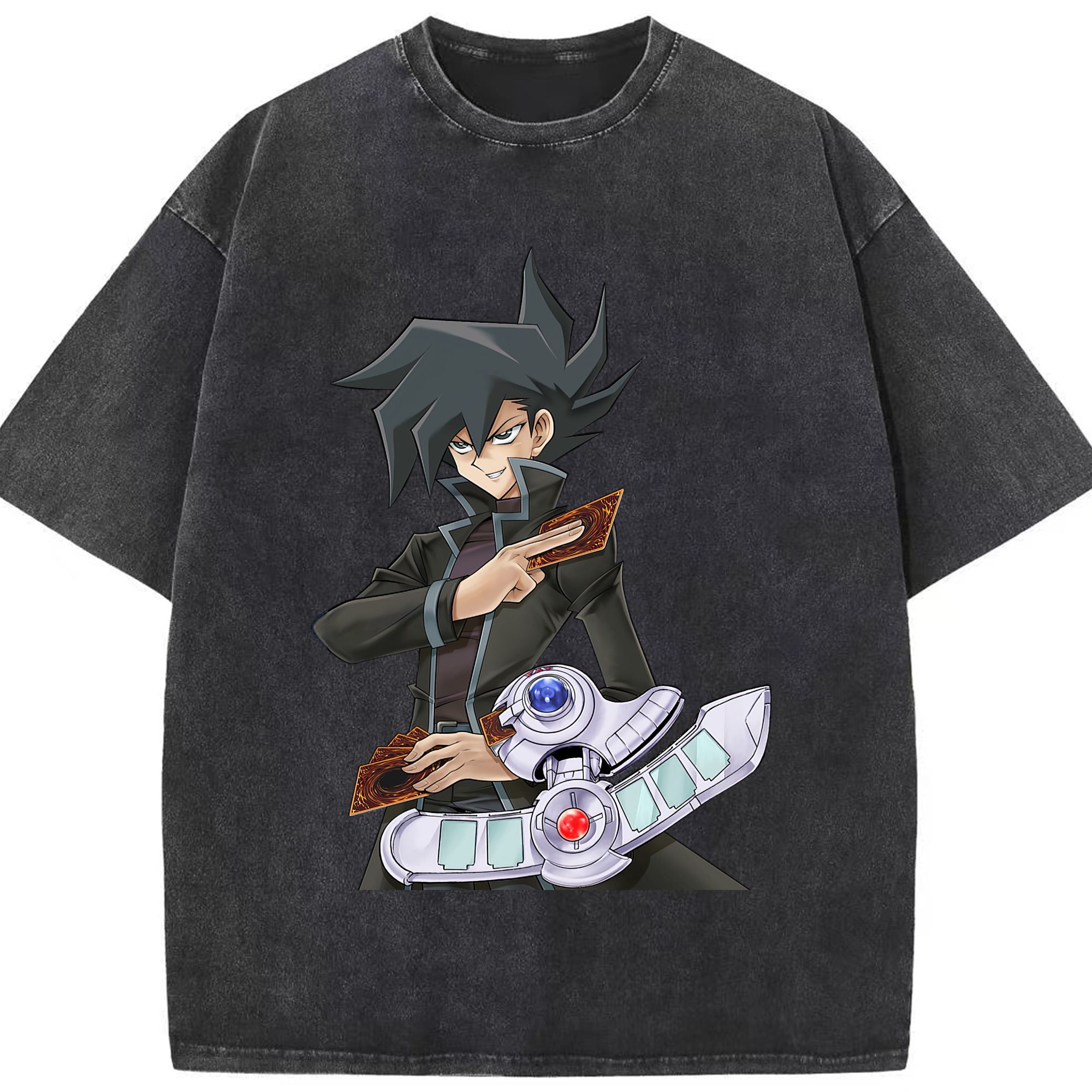 （画像用） 遊☆戯☆王 Yu-Gi-Oh! 綿100% ヴィンテージ風 半袖Tシャツ（フロントプリント）