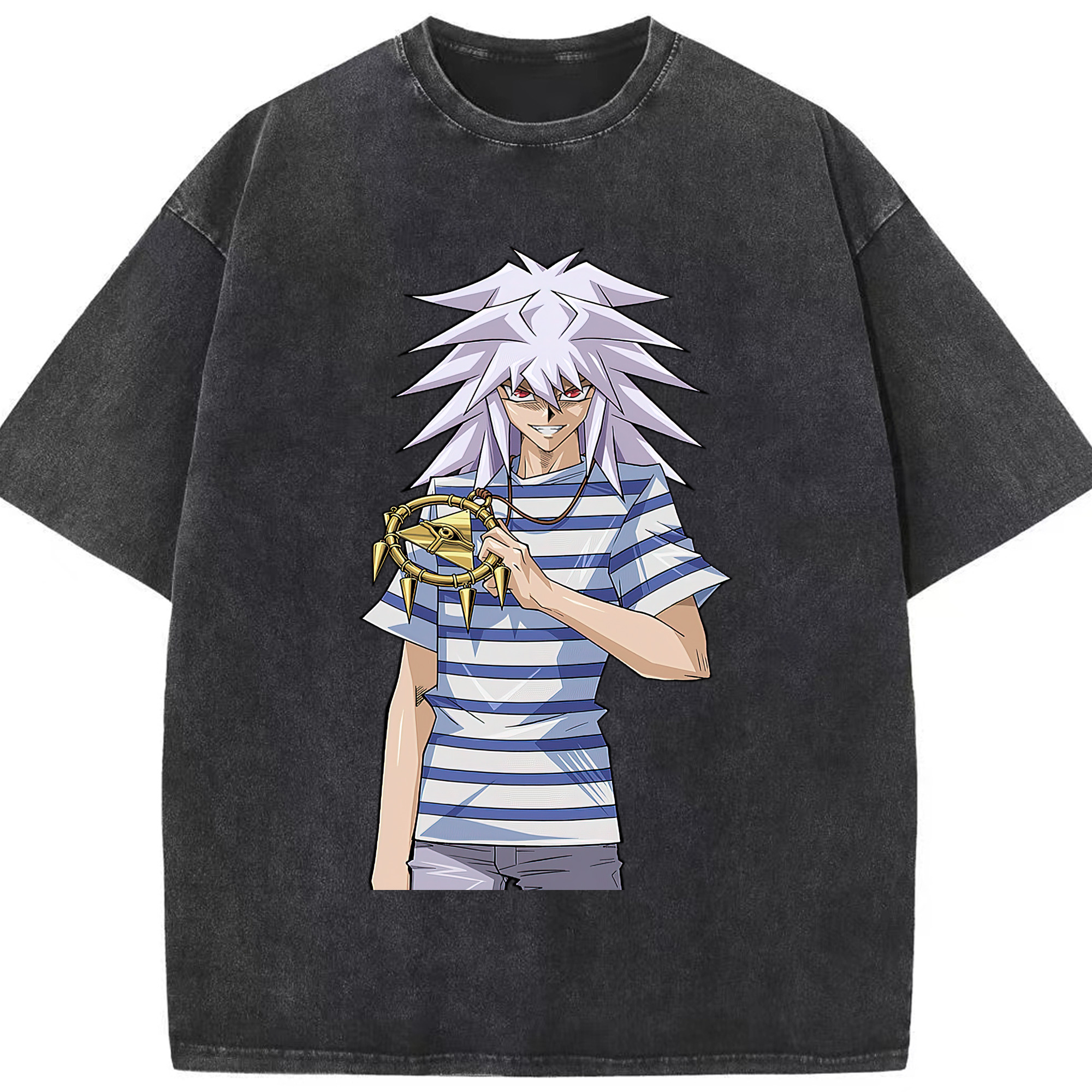 （画像用） 遊☆戯☆王 Yu-Gi-Oh! 綿100% ヴィンテージ風 半袖Tシャツ（フロントプリント）