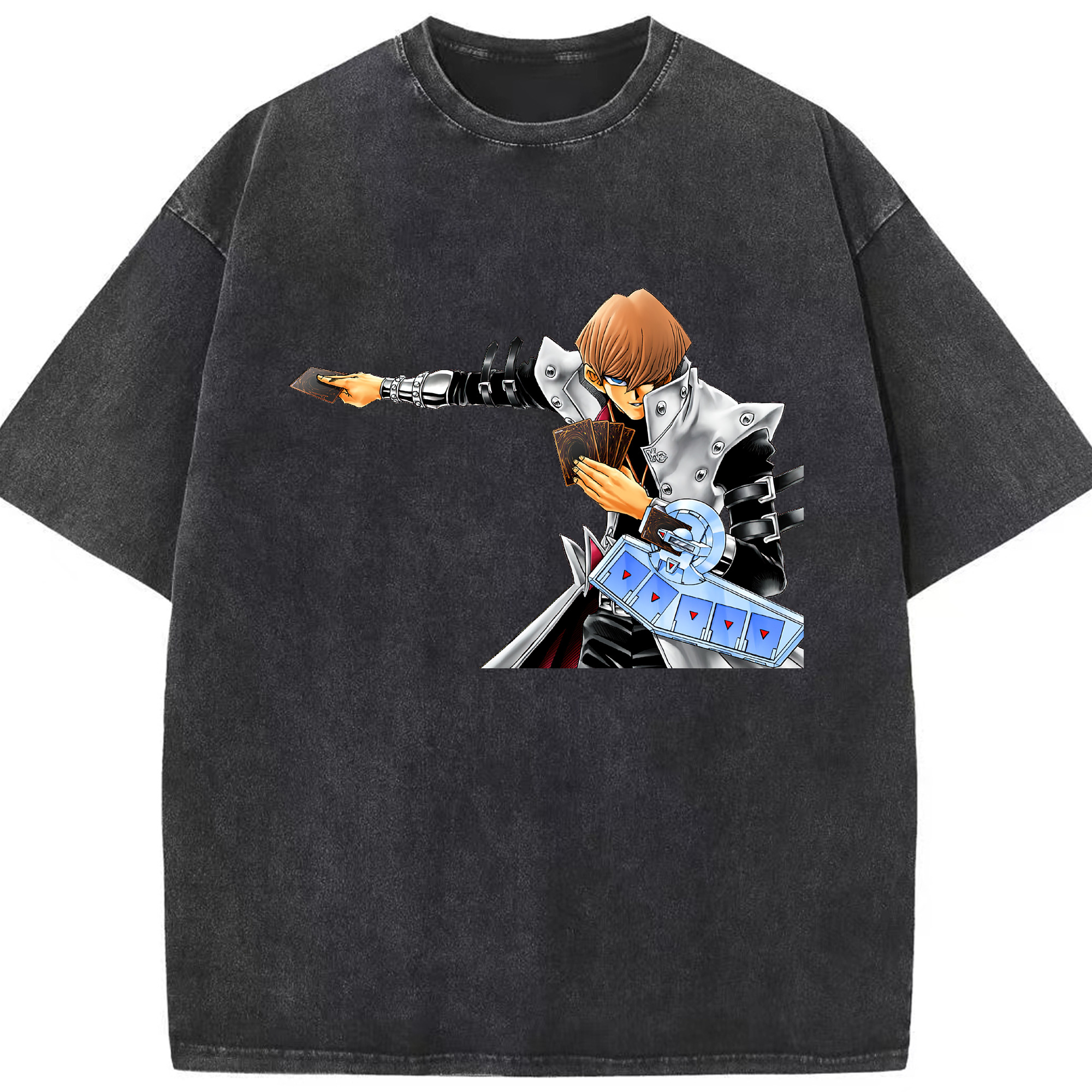 （画像用） 遊☆戯☆王 Yu-Gi-Oh! 綿100% ヴィンテージ風 半袖Tシャツ（フロントプリント）
