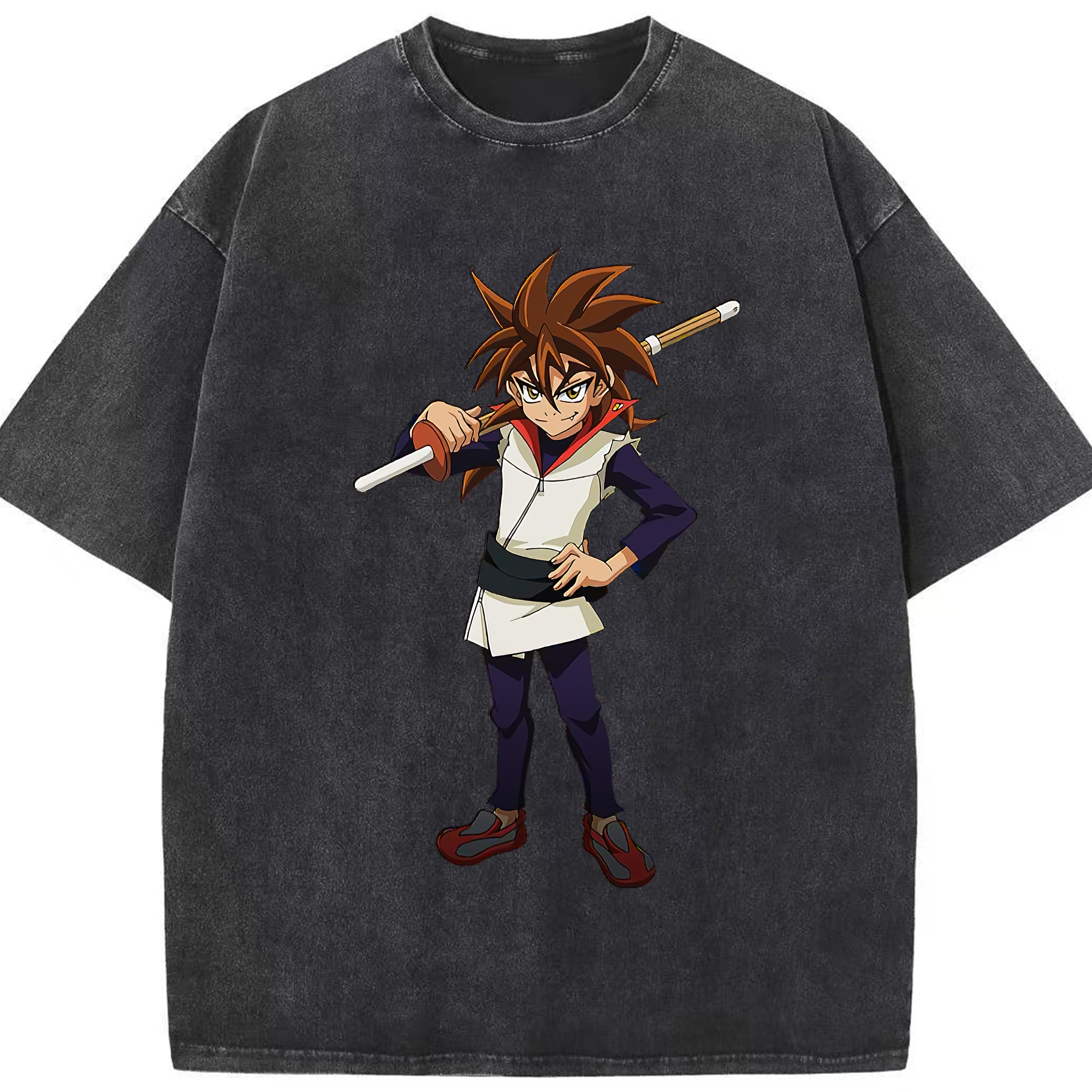 （画像用） 遊☆戯☆王 Yu-Gi-Oh! 綿100% ヴィンテージ風 半袖Tシャツ（フロントプリント）