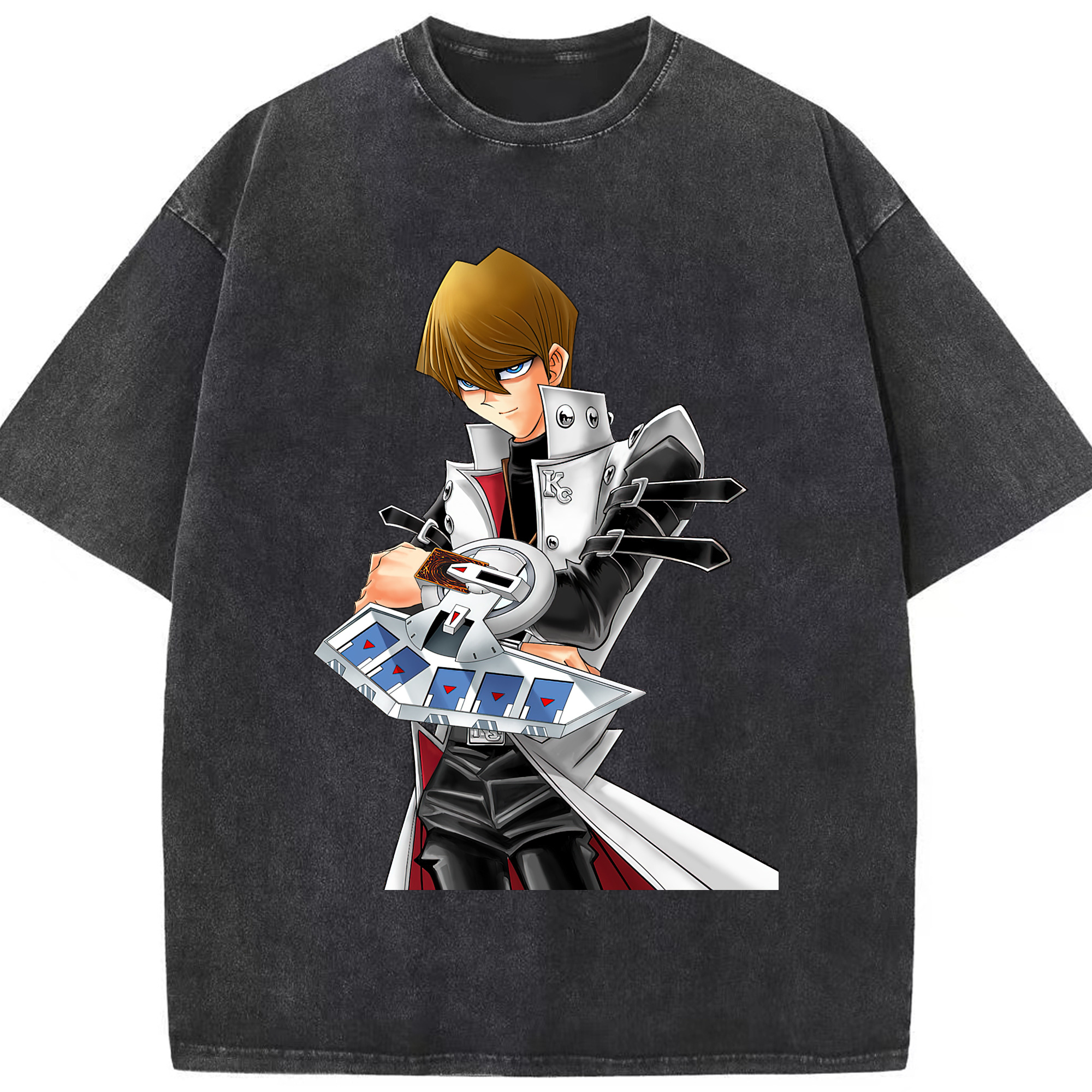 （画像用） 遊☆戯☆王 Yu-Gi-Oh! 綿100% ヴィンテージ風 半袖Tシャツ（フロントプリント）