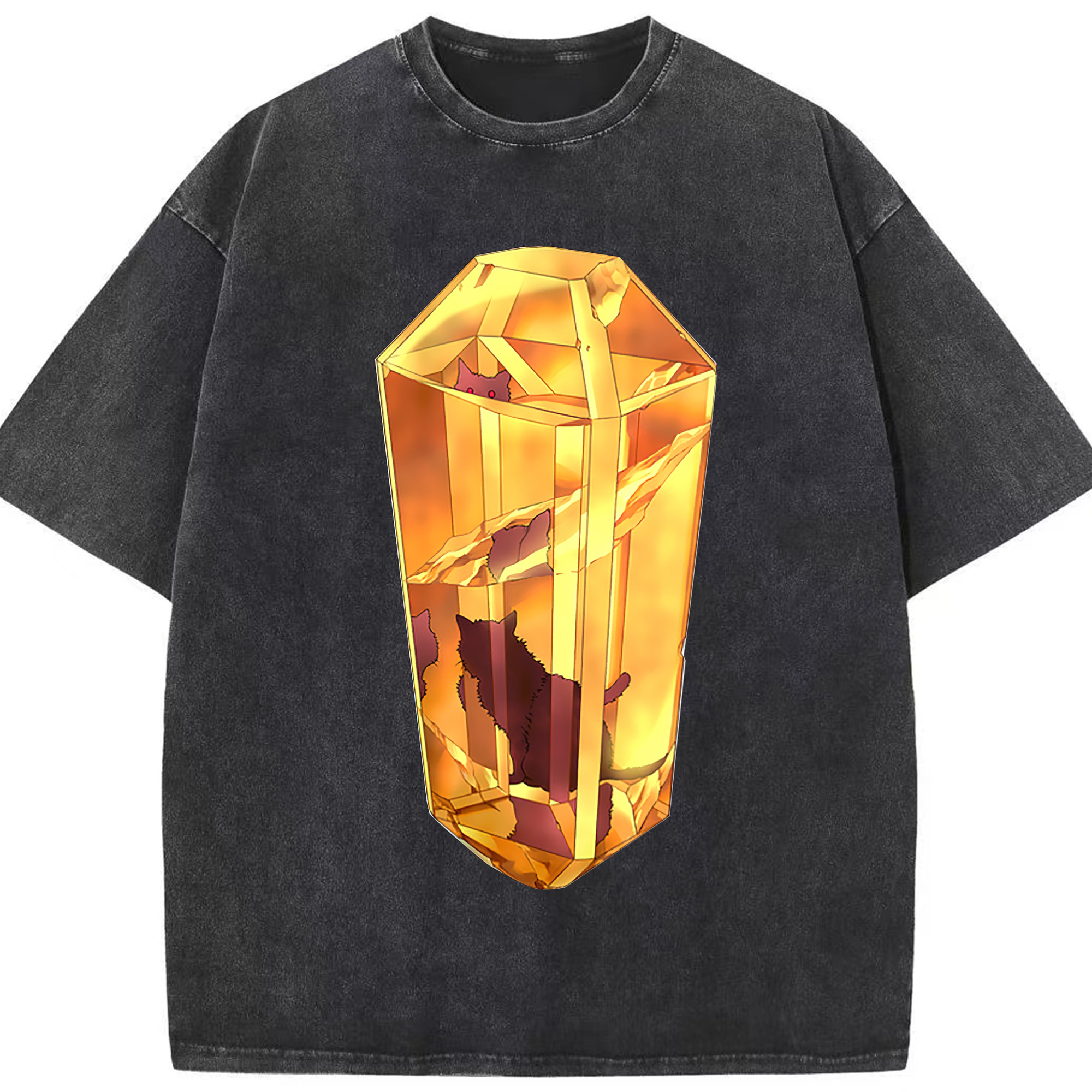 （画像用） 遊☆戯☆王 Yu-Gi-Oh! 綿100% ヴィンテージ風 半袖Tシャツ（フロントプリント）
