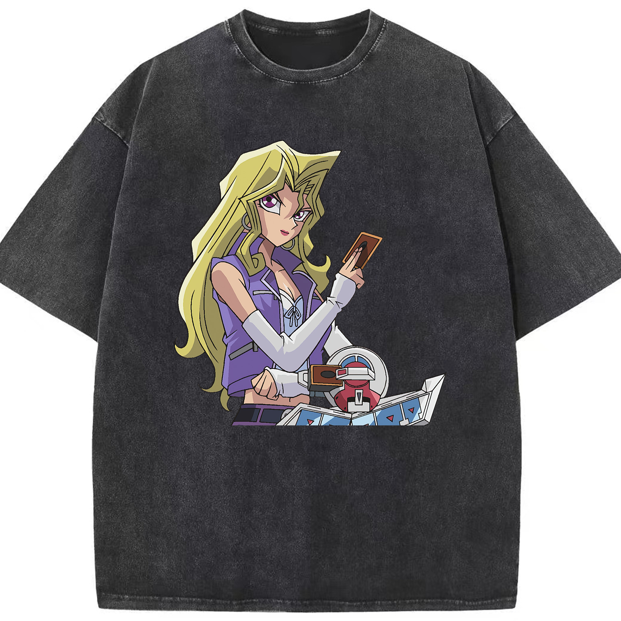 （画像用） 遊☆戯☆王 Yu-Gi-Oh! 綿100% ヴィンテージ風 半袖Tシャツ（フロントプリント）