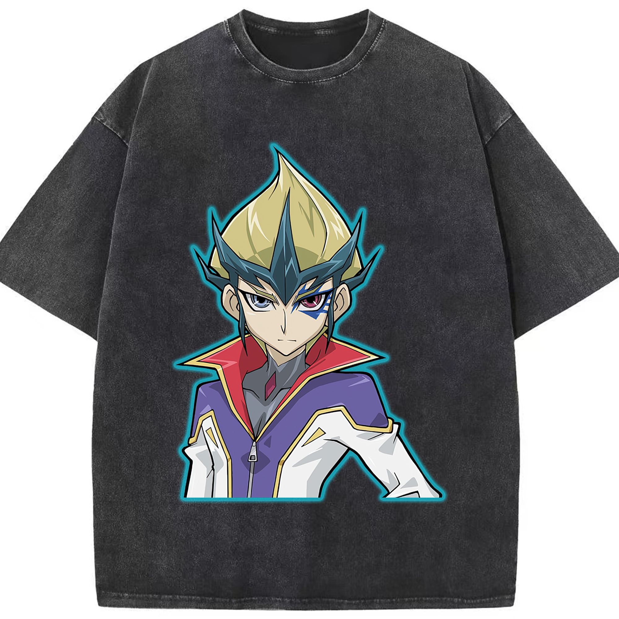 （画像用） 遊☆戯☆王 Yu-Gi-Oh! 綿100% ヴィンテージ風 半袖Tシャツ（フロントプリント）