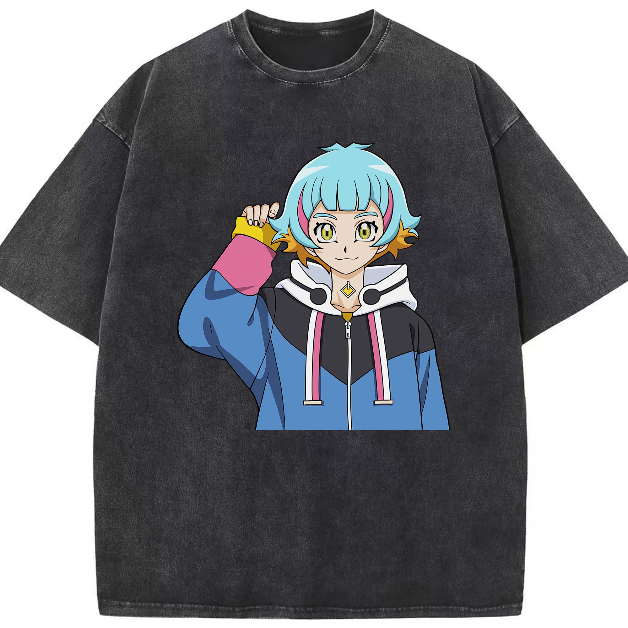 （画像用） 遊☆戯☆王 Yu-Gi-Oh! 綿100% ヴィンテージ風 半袖Tシャツ（フロントプリント）