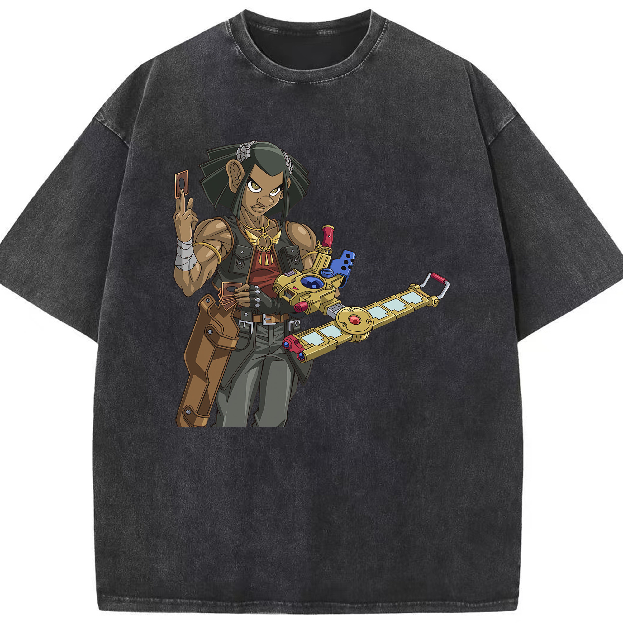 （画像用） 遊☆戯☆王 Yu-Gi-Oh! 綿100% ヴィンテージ風 半袖Tシャツ（フロントプリント）