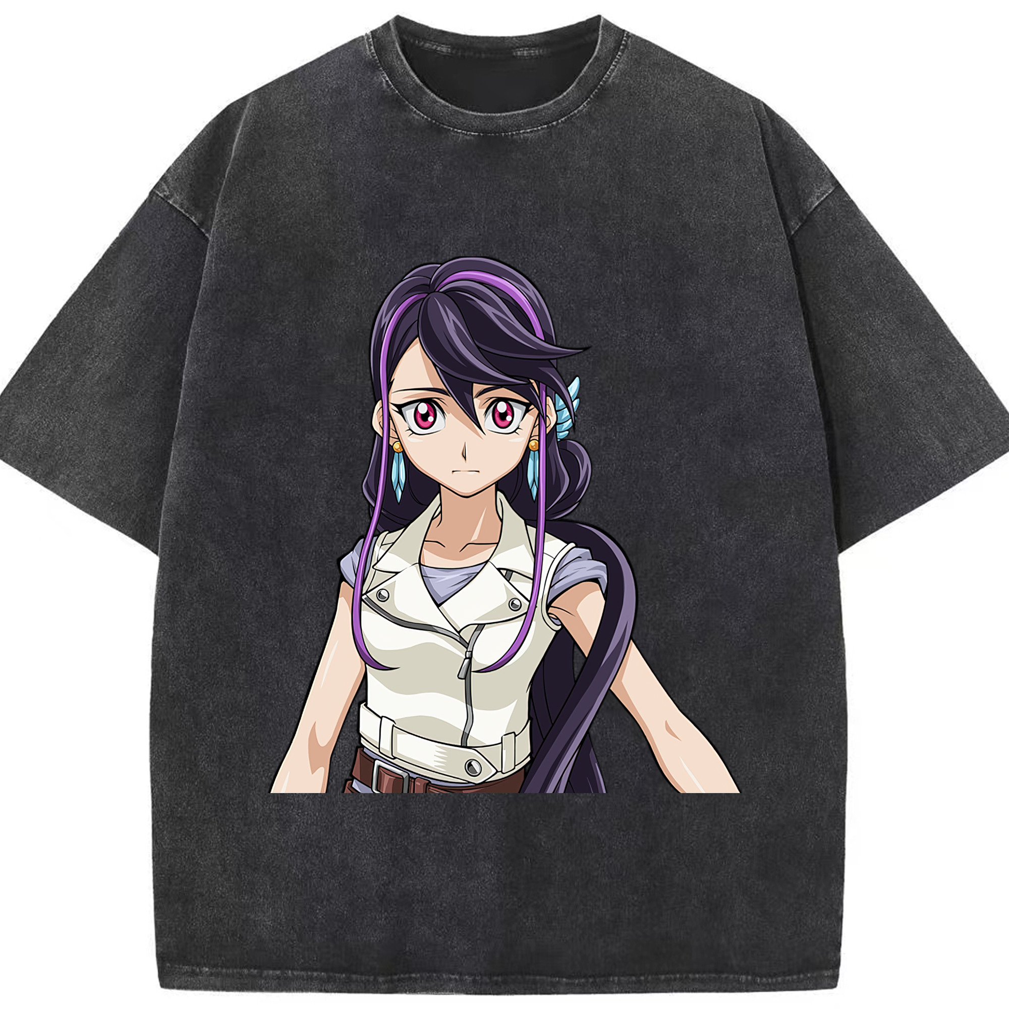 （画像用） 遊☆戯☆王 Yu-Gi-Oh! 綿100% ヴィンテージ風 半袖Tシャツ（フロントプリント）