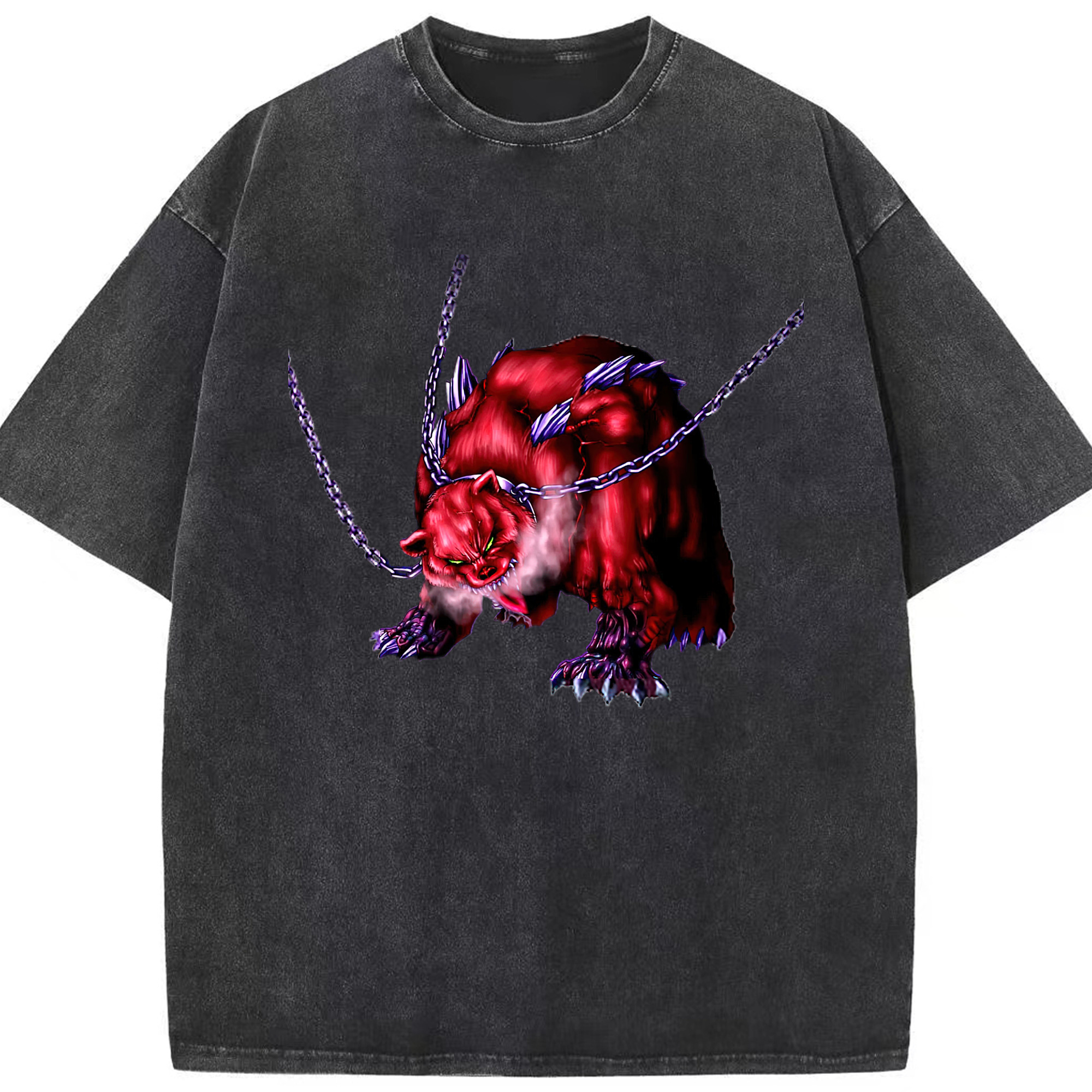 （画像用） 遊☆戯☆王 Yu-Gi-Oh! 綿100% ヴィンテージ風 半袖Tシャツ（フロントプリント）