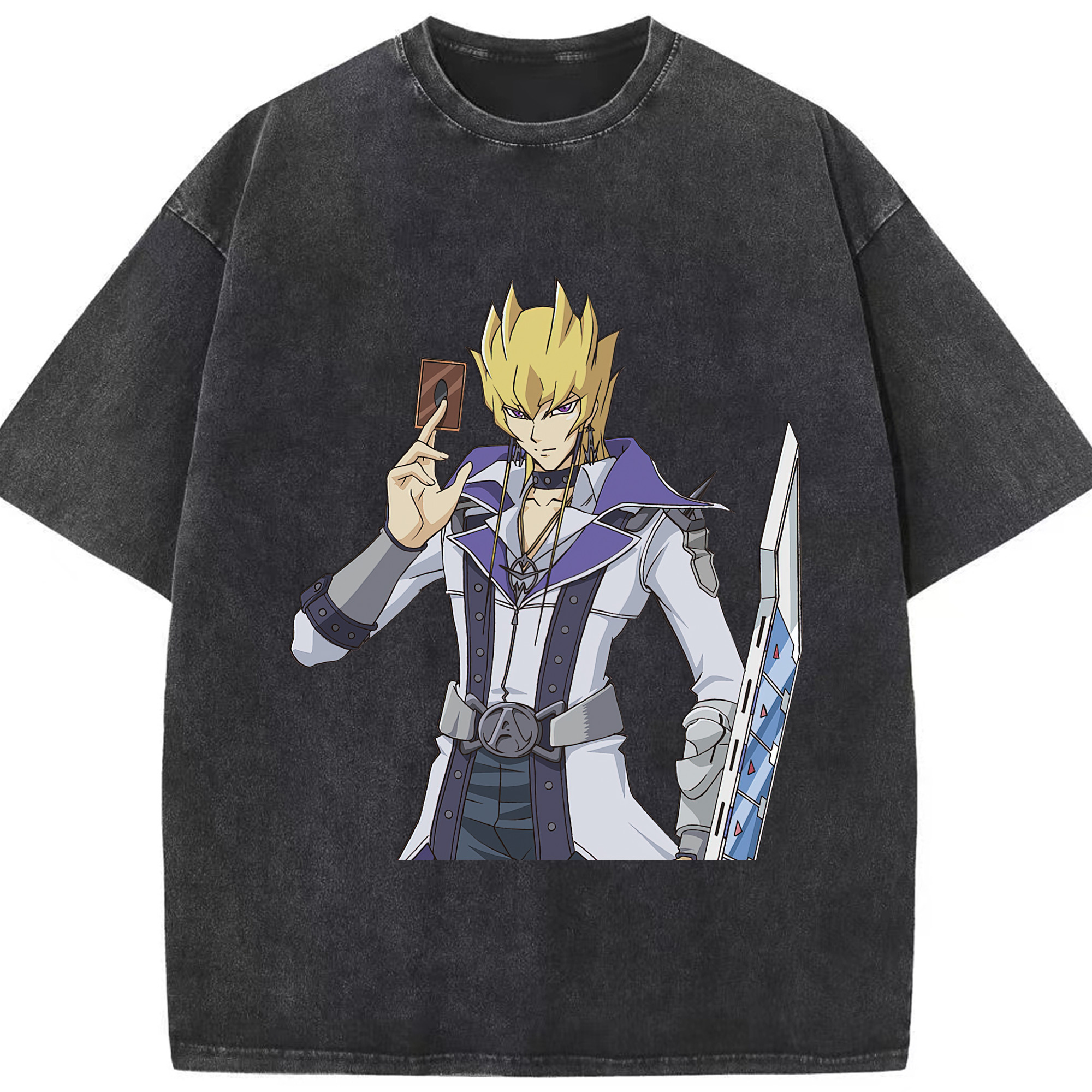 （画像用） 遊☆戯☆王 Yu-Gi-Oh! 綿100% ヴィンテージ風 半袖Tシャツ（フロントプリント）