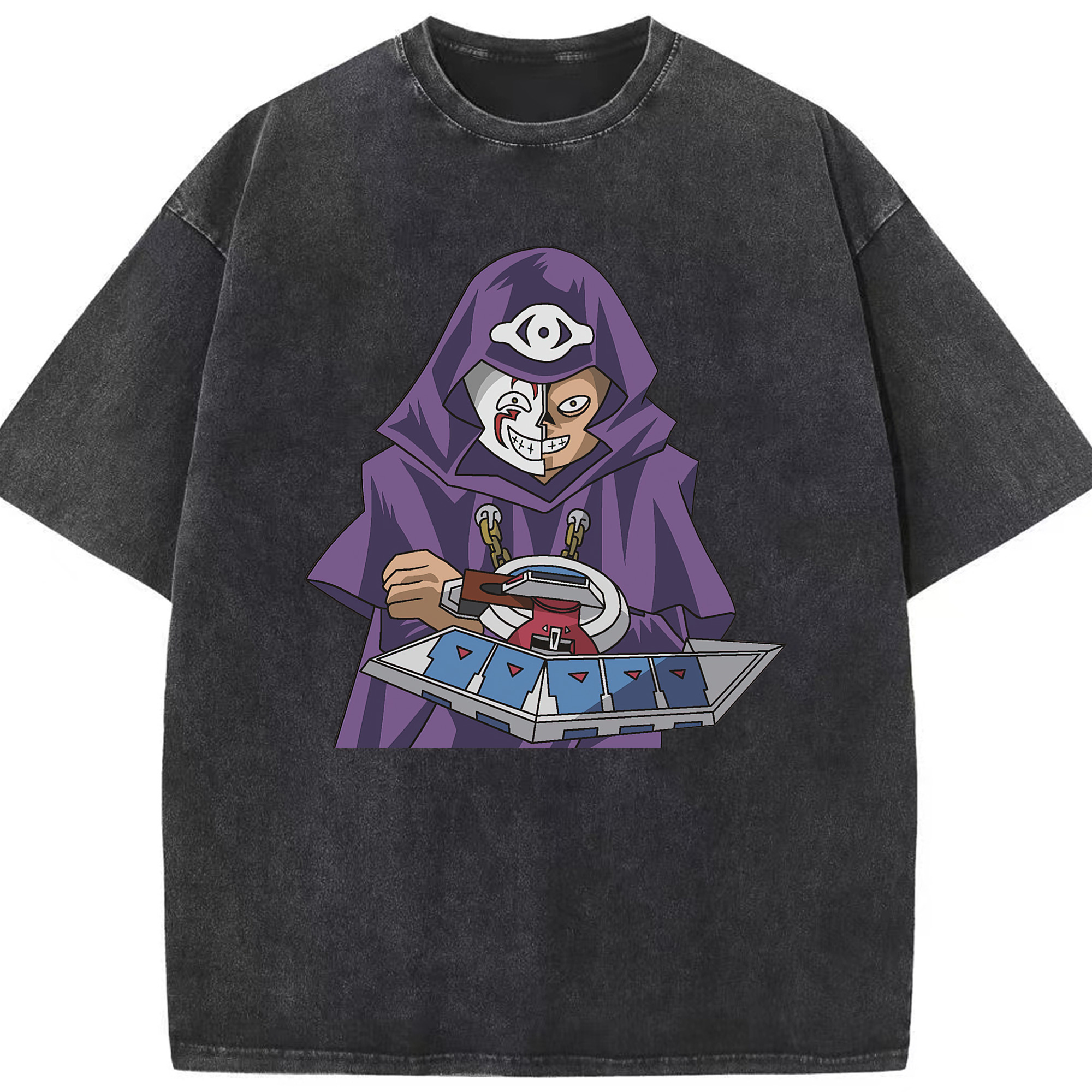 （画像用） 遊☆戯☆王 Yu-Gi-Oh! 綿100% ヴィンテージ風 半袖Tシャツ（フロントプリント）