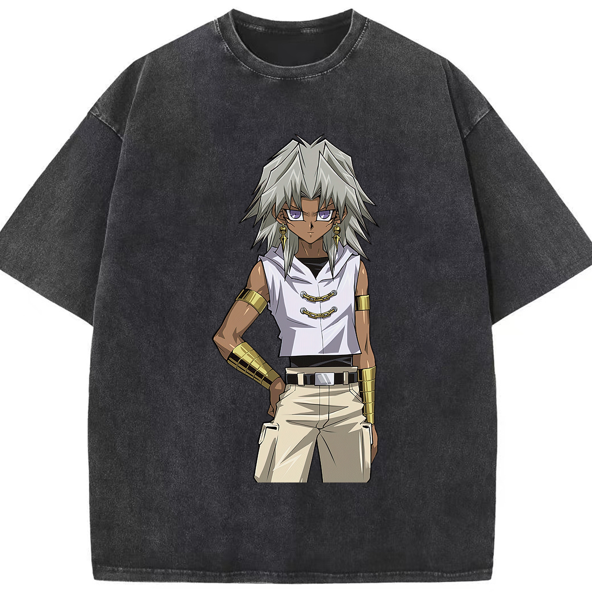 （画像用） 遊☆戯☆王 Yu-Gi-Oh! 綿100% ヴィンテージ風 半袖Tシャツ（フロントプリント）