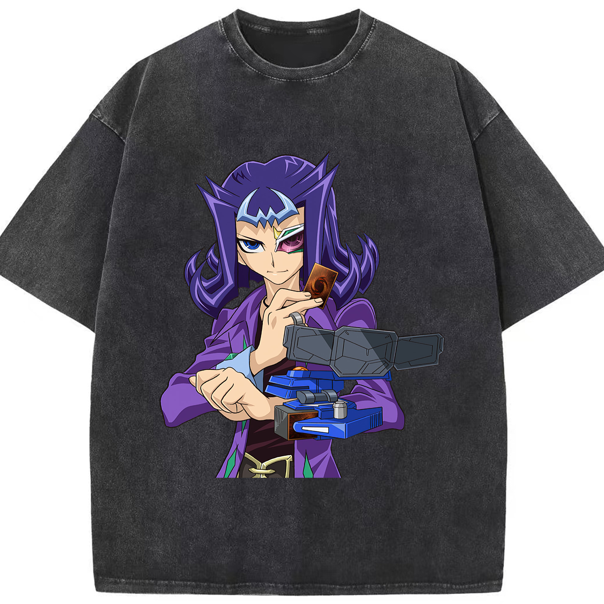 （画像用） 遊☆戯☆王 Yu-Gi-Oh! 綿100% ヴィンテージ風 半袖Tシャツ（フロントプリント）