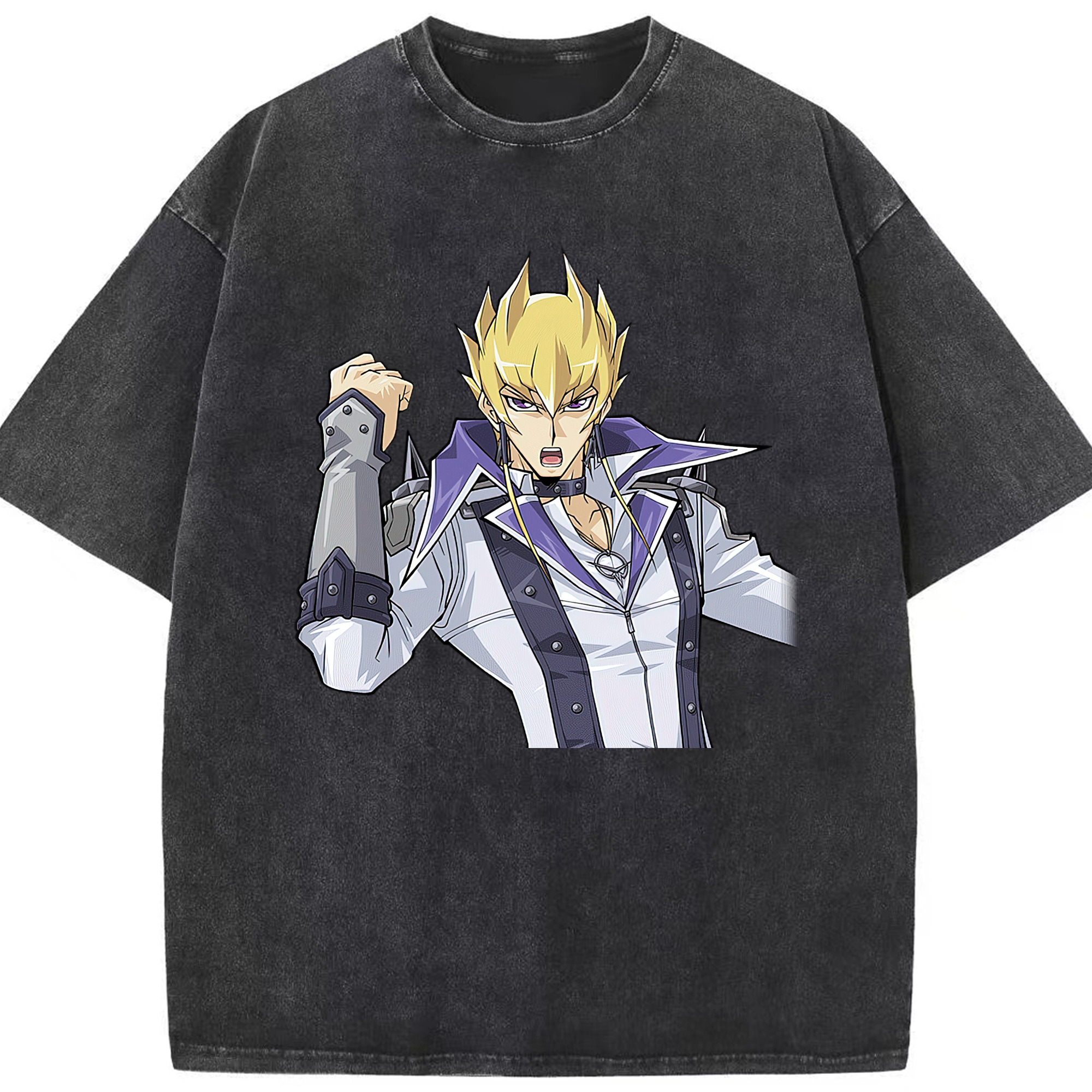 （画像用） 遊☆戯☆王 Yu-Gi-Oh! 綿100% ヴィンテージ風 半袖Tシャツ（フロントプリント）