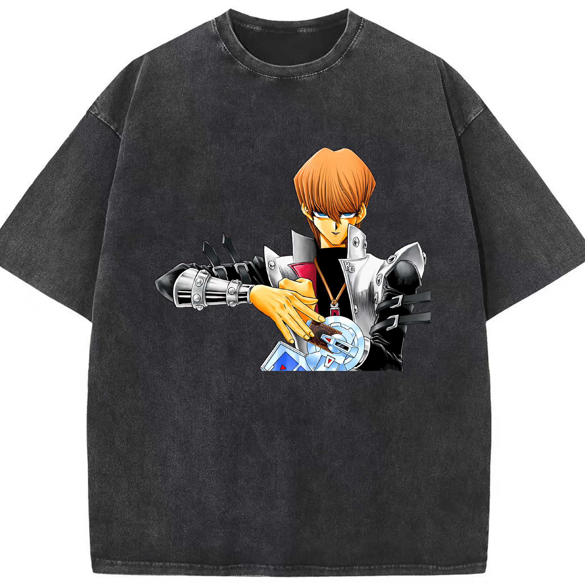 （画像用） 遊☆戯☆王 Yu-Gi-Oh! 綿100% ヴィンテージ風 半袖Tシャツ（フロントプリント）