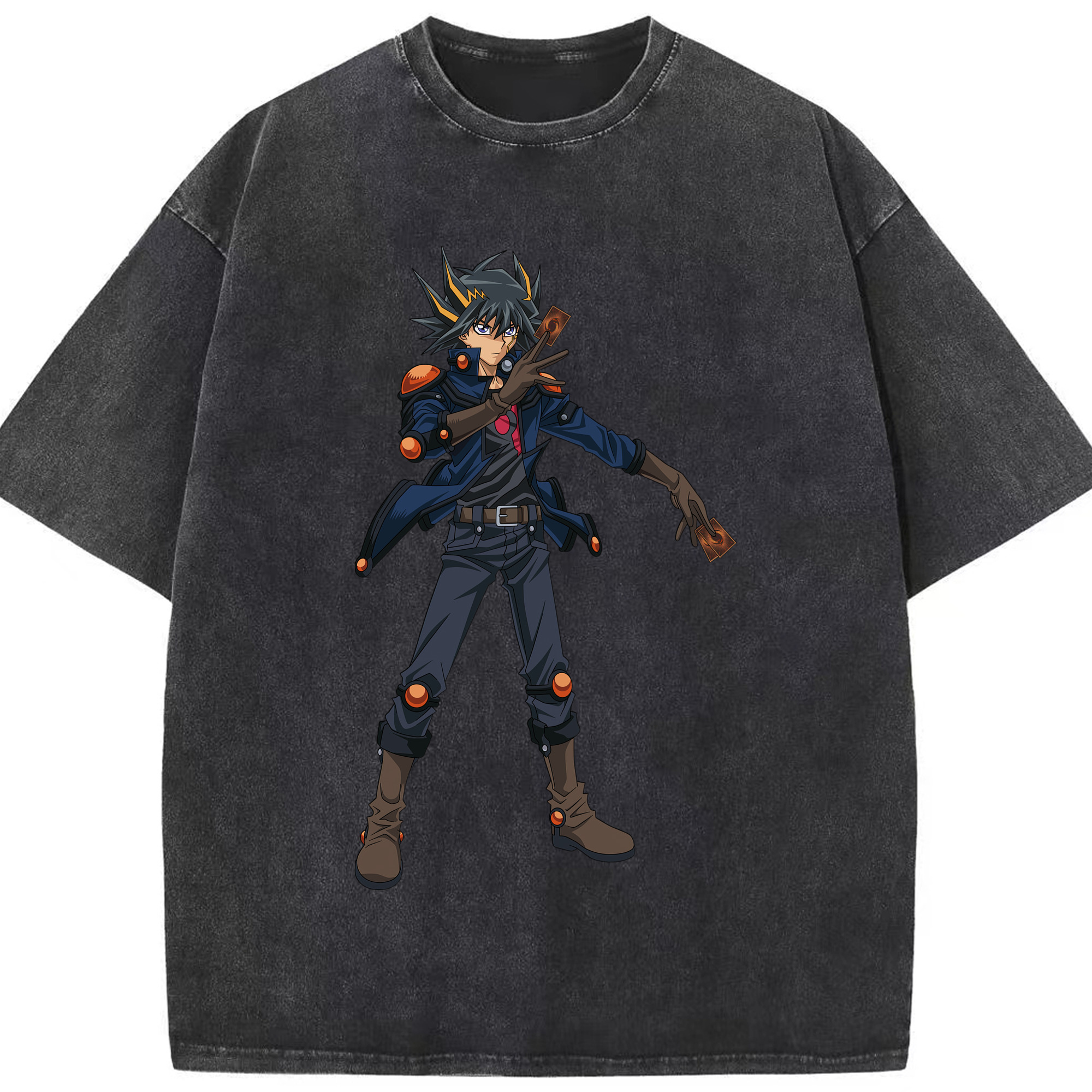 （画像用） 遊☆戯☆王 Yu-Gi-Oh! 綿100% ヴィンテージ風 半袖Tシャツ（フロントプリント）