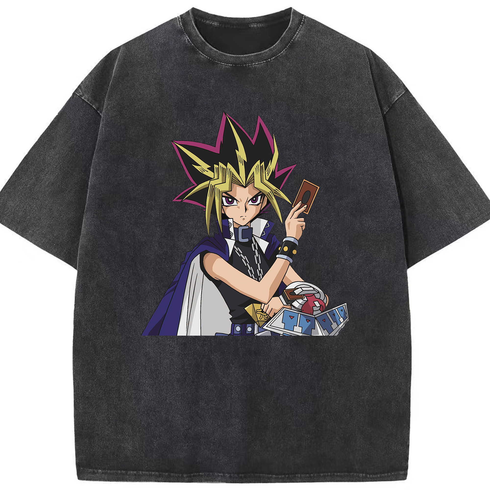 （画像用） 遊☆戯☆王 Yu-Gi-Oh! 綿100% ヴィンテージ風 半袖Tシャツ（フロントプリント）
