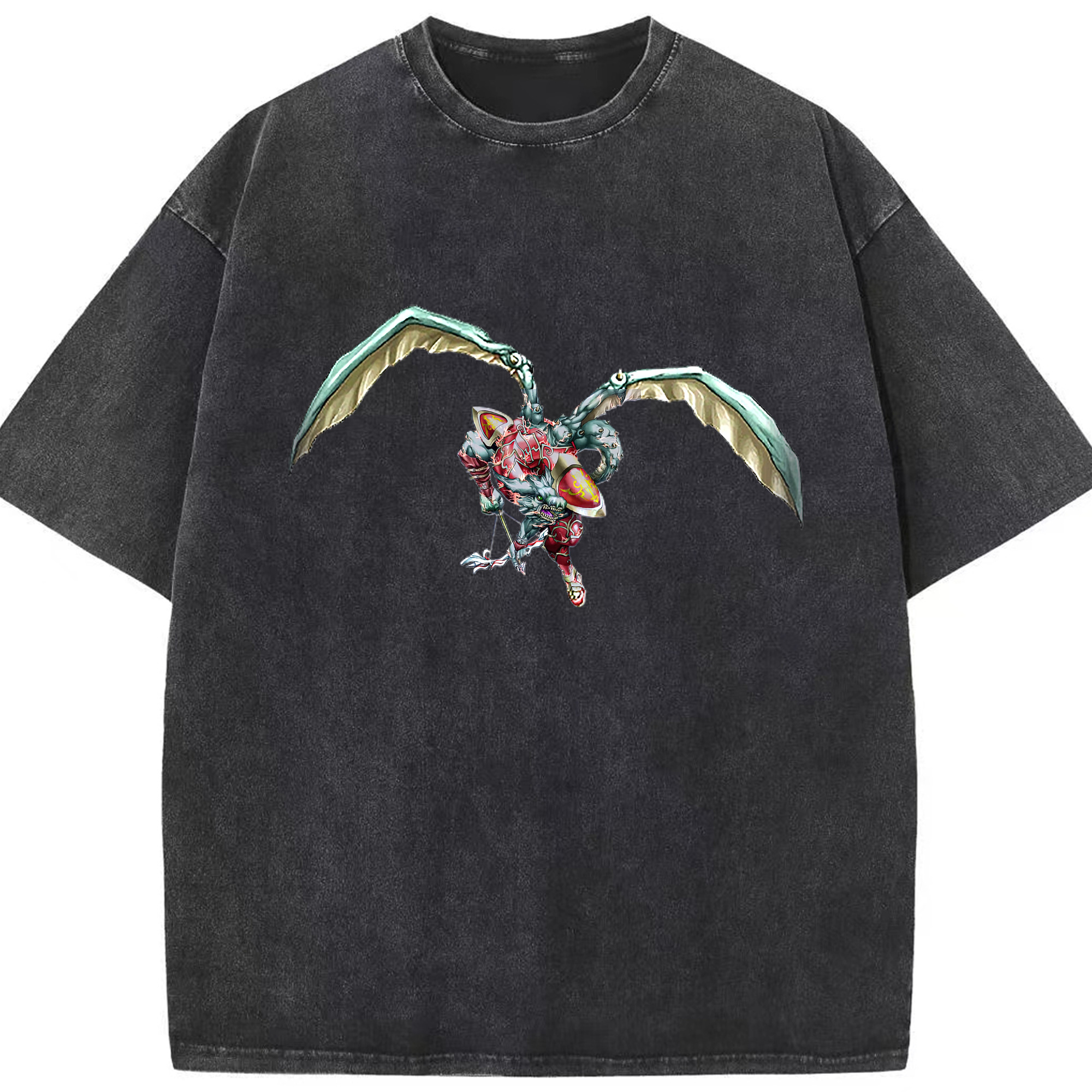 （画像用） 遊☆戯☆王 Yu-Gi-Oh! 綿100% ヴィンテージ風 半袖Tシャツ（フロントプリント）