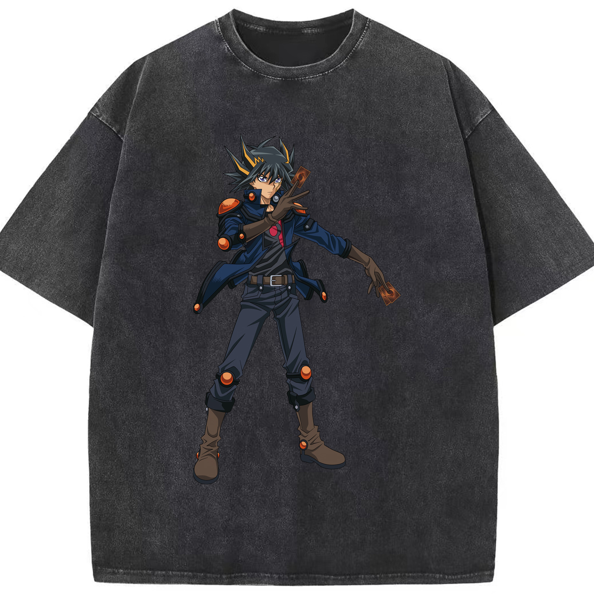 （画像用） 遊☆戯☆王 Yu-Gi-Oh! 綿100% ヴィンテージ風 半袖Tシャツ（フロントプリント）