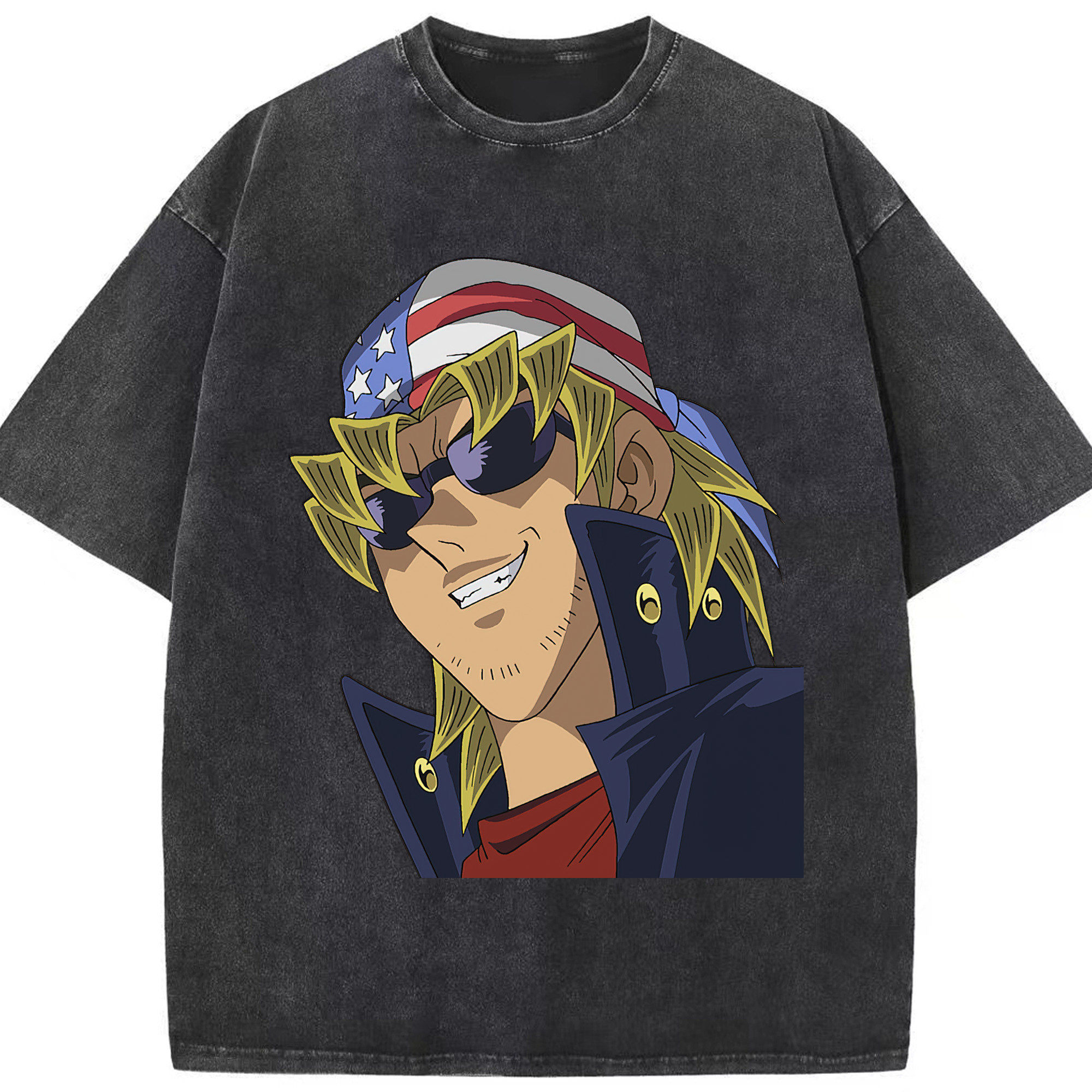 （画像用） 遊☆戯☆王 Yu-Gi-Oh! 綿100% ヴィンテージ風 半袖Tシャツ（フロントプリント）