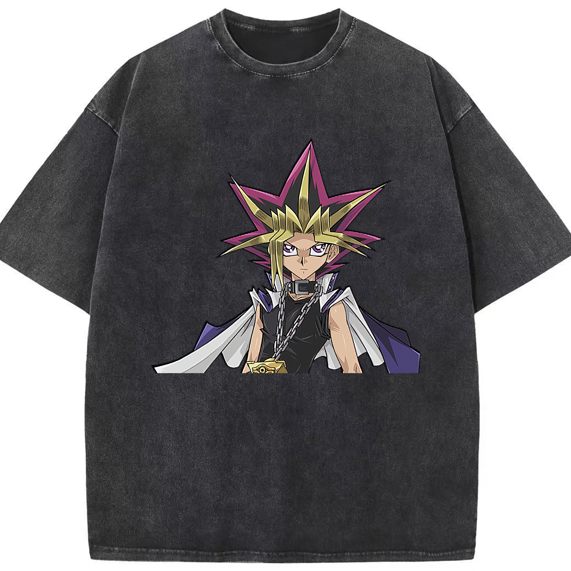 （画像用） 遊☆戯☆王 Yu-Gi-Oh! 綿100% ヴィンテージ風 半袖Tシャツ（フロントプリント）