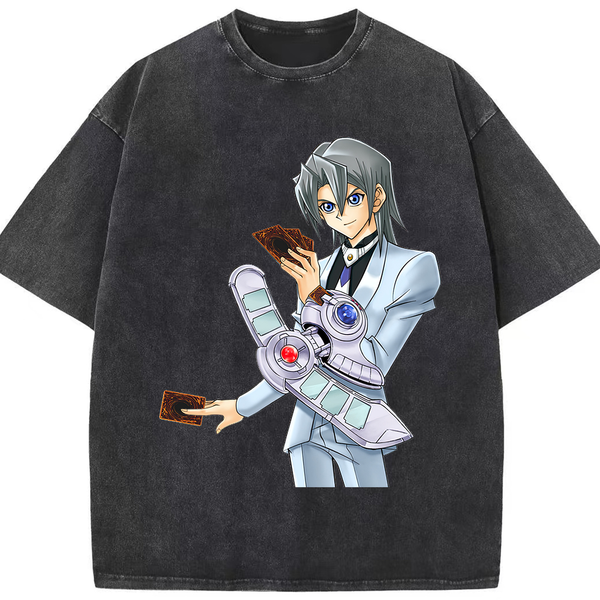 （画像用） 遊☆戯☆王 Yu-Gi-Oh! 綿100% ヴィンテージ風 半袖Tシャツ（フロントプリント）
