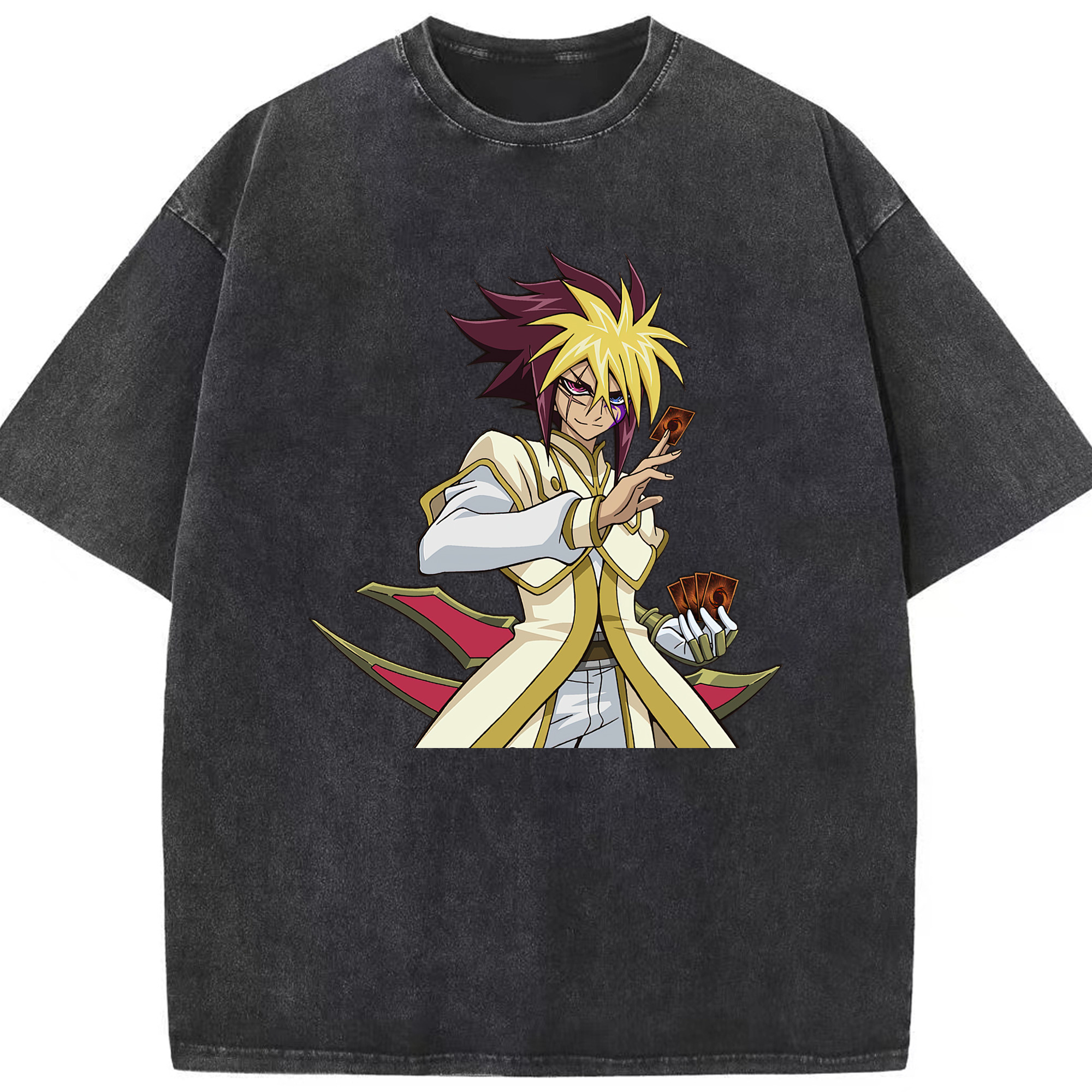 （画像用） 遊☆戯☆王 Yu-Gi-Oh! 綿100% ヴィンテージ風 半袖Tシャツ（フロントプリント）