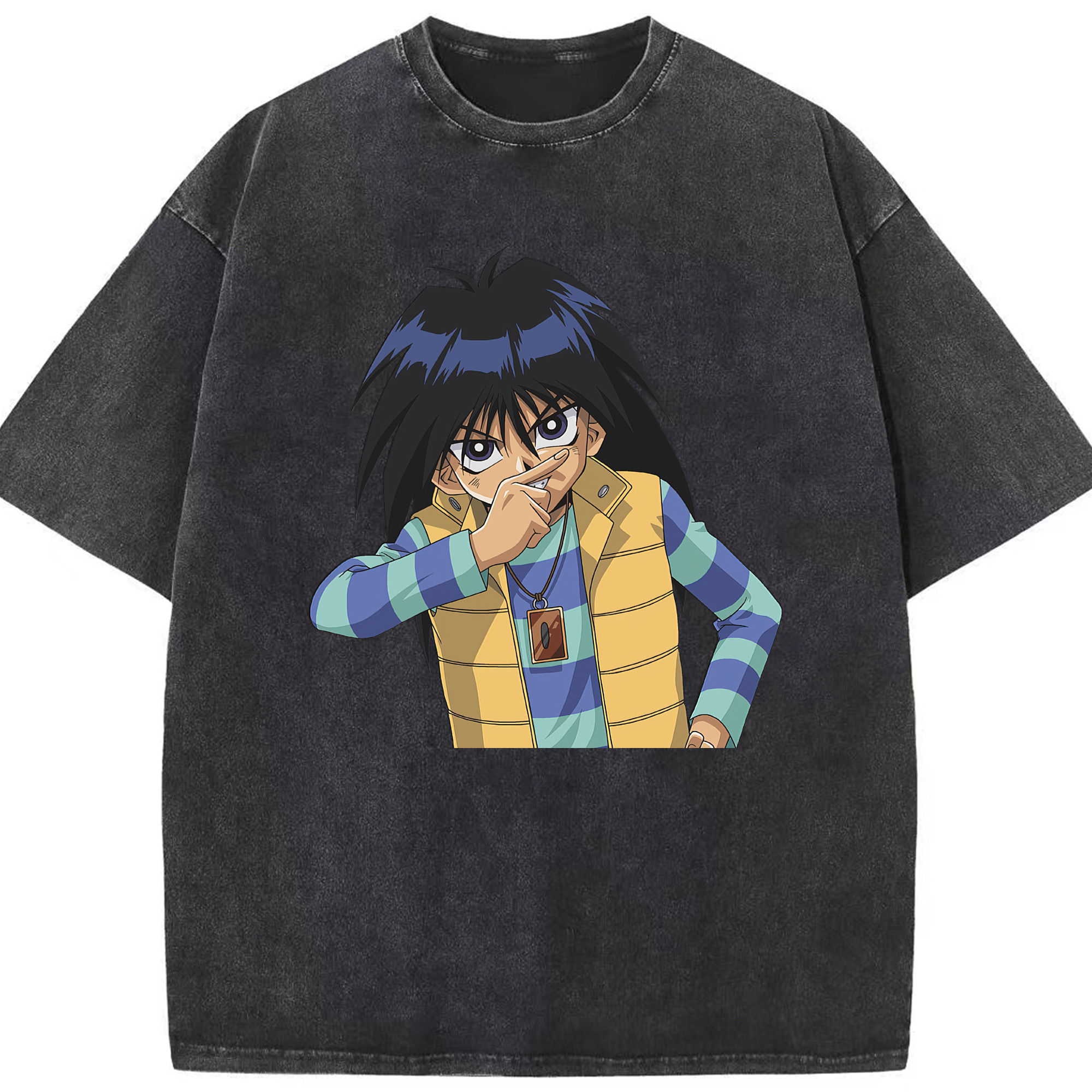 （画像用） 遊☆戯☆王 Yu-Gi-Oh! 綿100% ヴィンテージ風 半袖Tシャツ（フロントプリント）