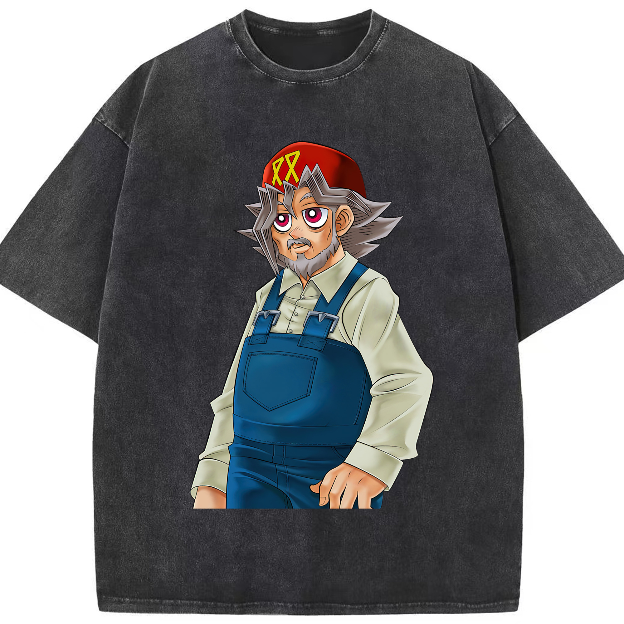 （画像用） 遊☆戯☆王 Yu-Gi-Oh! 綿100% ヴィンテージ風 半袖Tシャツ（フロントプリント）