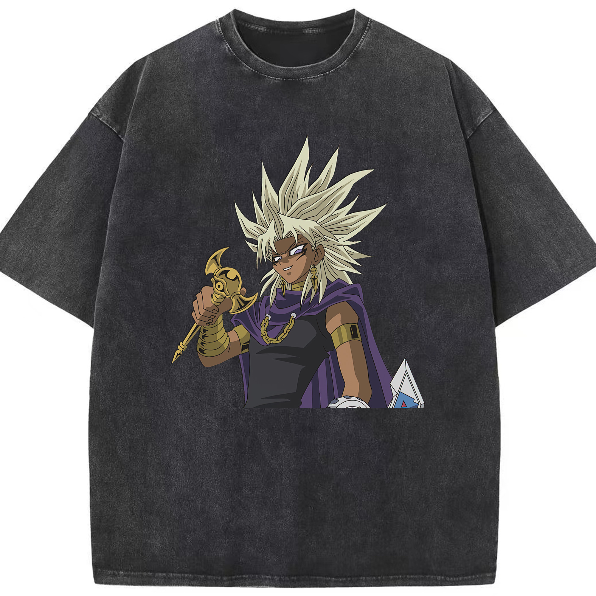 （画像用） 遊☆戯☆王 Yu-Gi-Oh! 綿100% ヴィンテージ風 半袖Tシャツ（フロントプリント）
