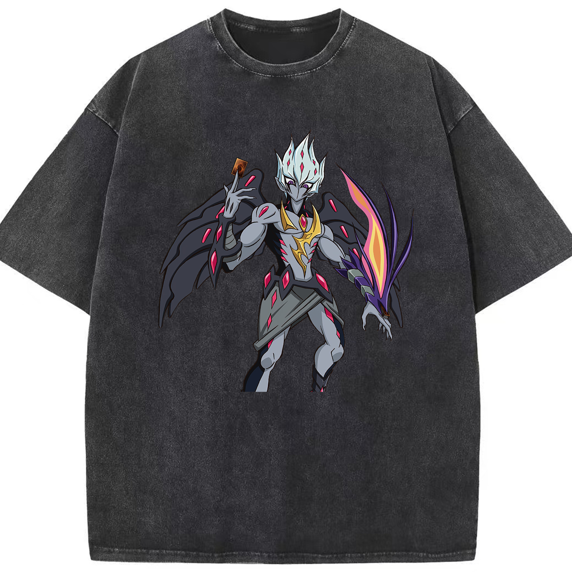 （画像用） 遊☆戯☆王 Yu-Gi-Oh! 綿100% ヴィンテージ風 半袖Tシャツ（フロントプリント）