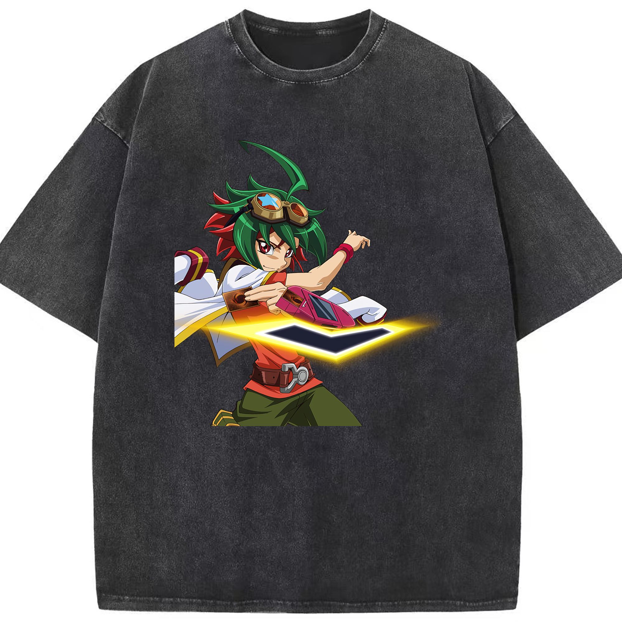 （画像用） 遊☆戯☆王 Yu-Gi-Oh! 綿100% ヴィンテージ風 半袖Tシャツ（フロントプリント）