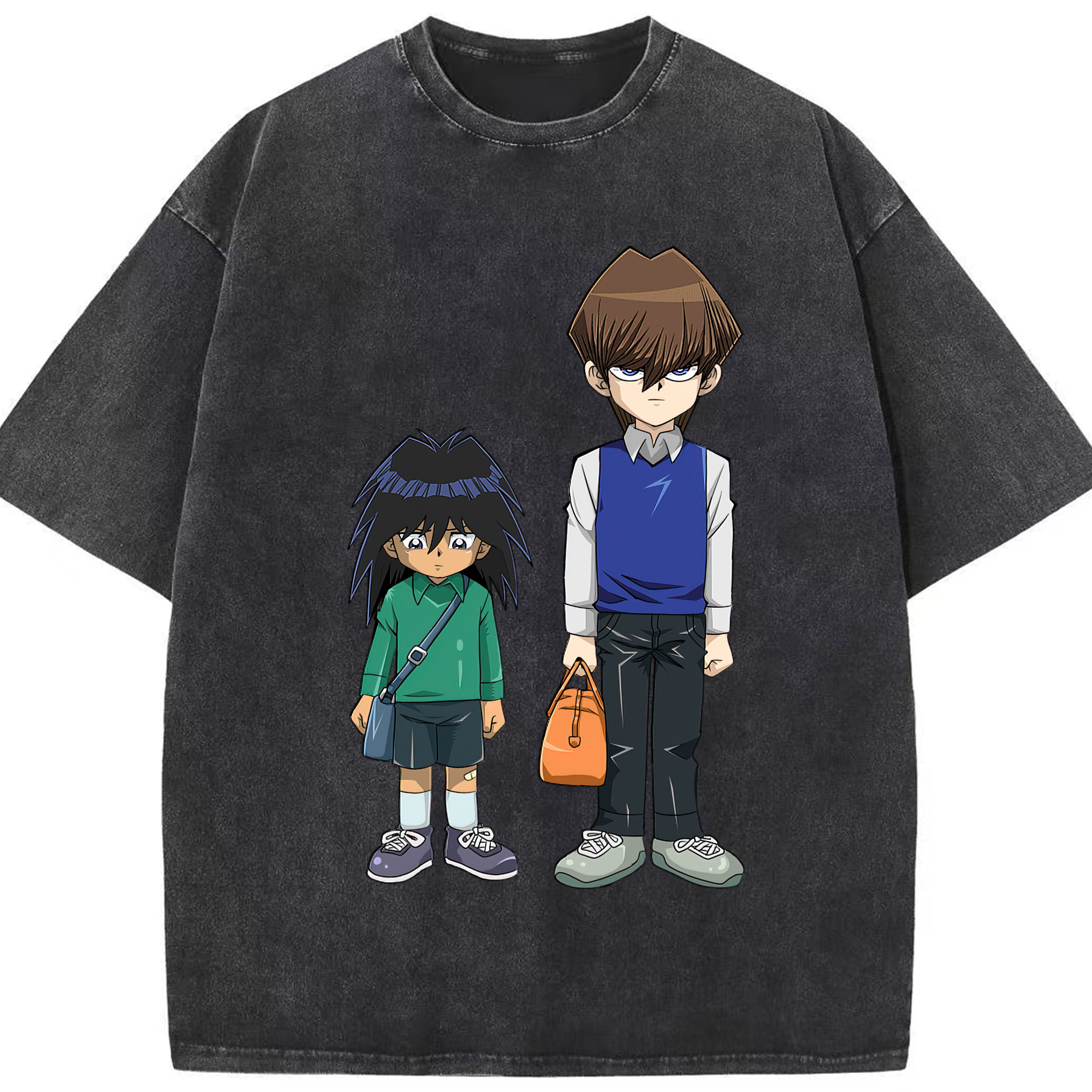 （画像用） 遊☆戯☆王 Yu-Gi-Oh! 綿100% ヴィンテージ風 半袖Tシャツ（フロントプリント）