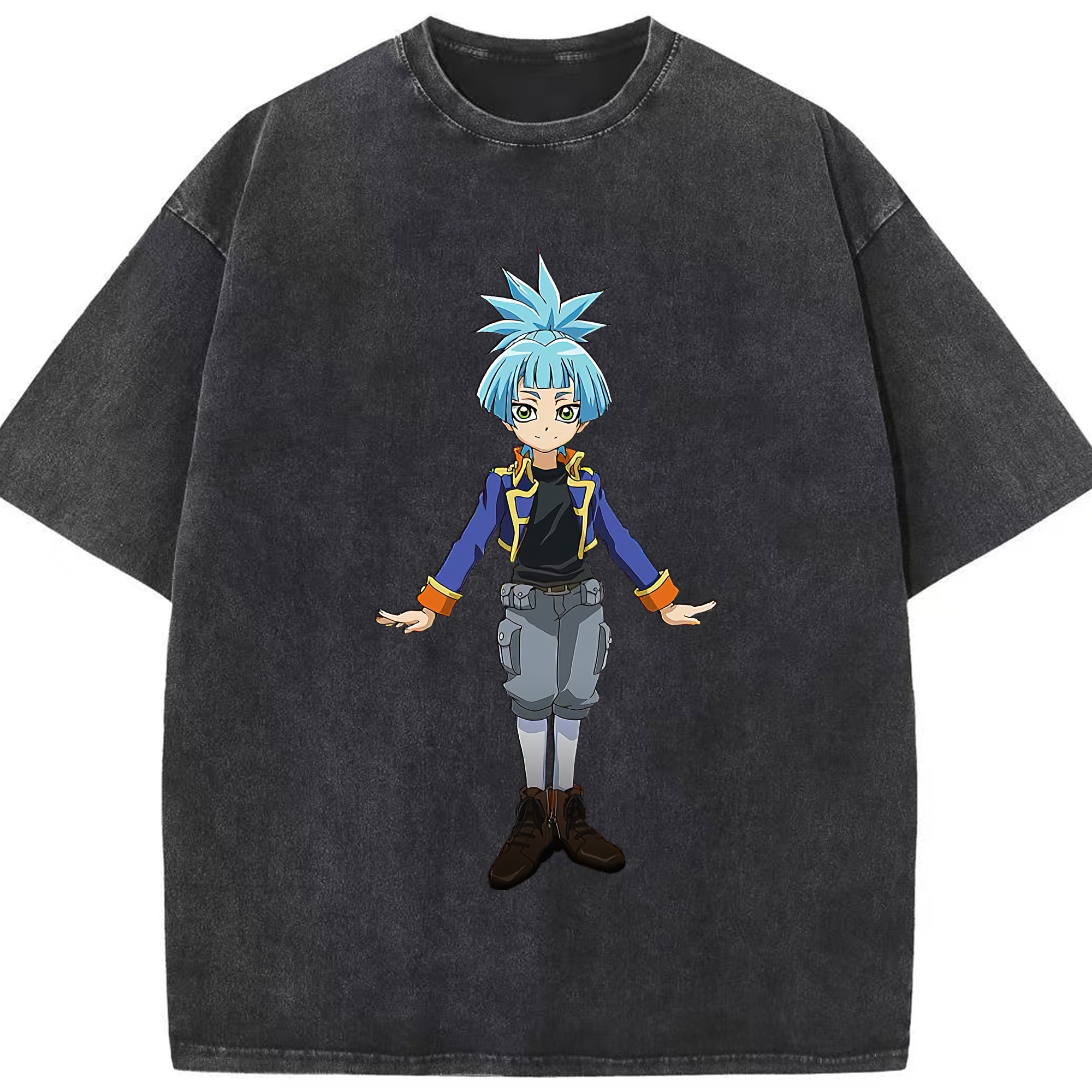 （画像用） 遊☆戯☆王 Yu-Gi-Oh! 綿100% ヴィンテージ風 半袖Tシャツ（フロントプリント）