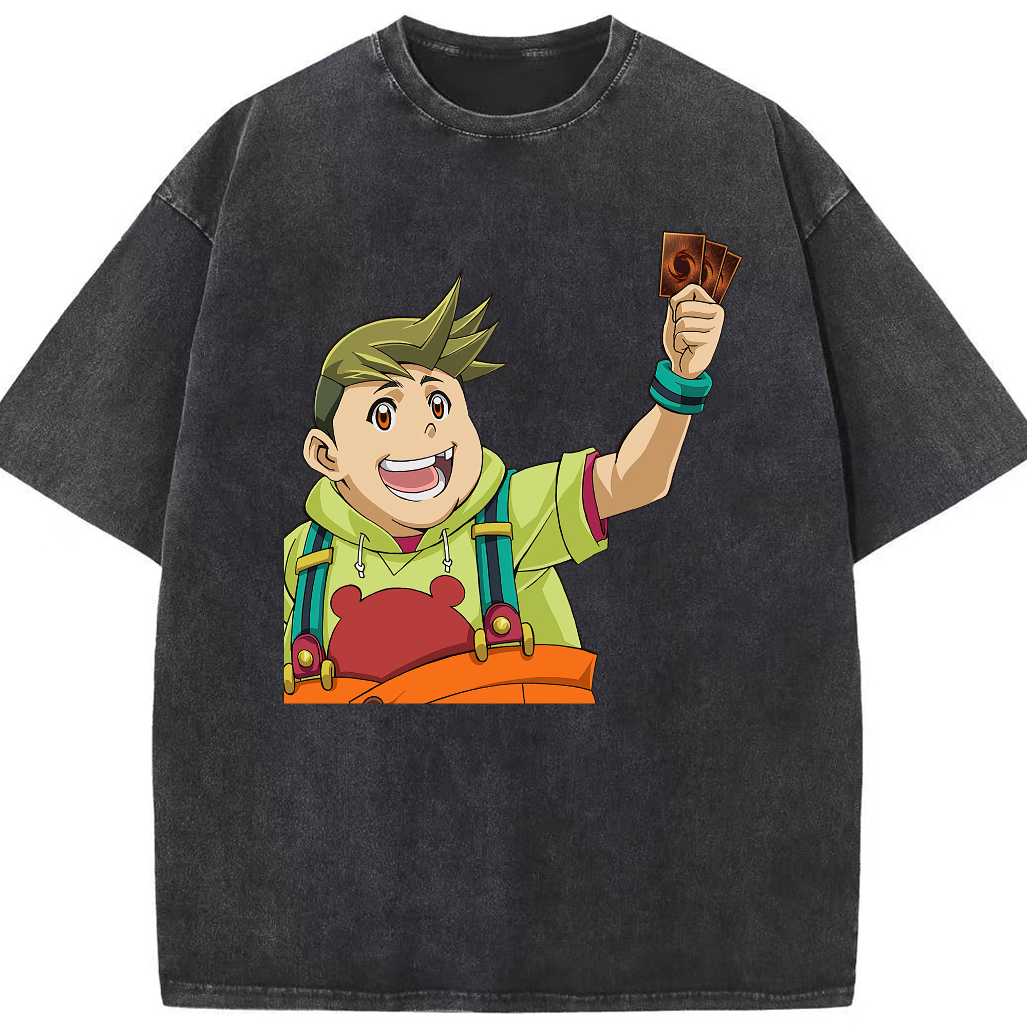 （画像用） 遊☆戯☆王 Yu-Gi-Oh! 綿100% ヴィンテージ風 半袖Tシャツ（フロントプリント）