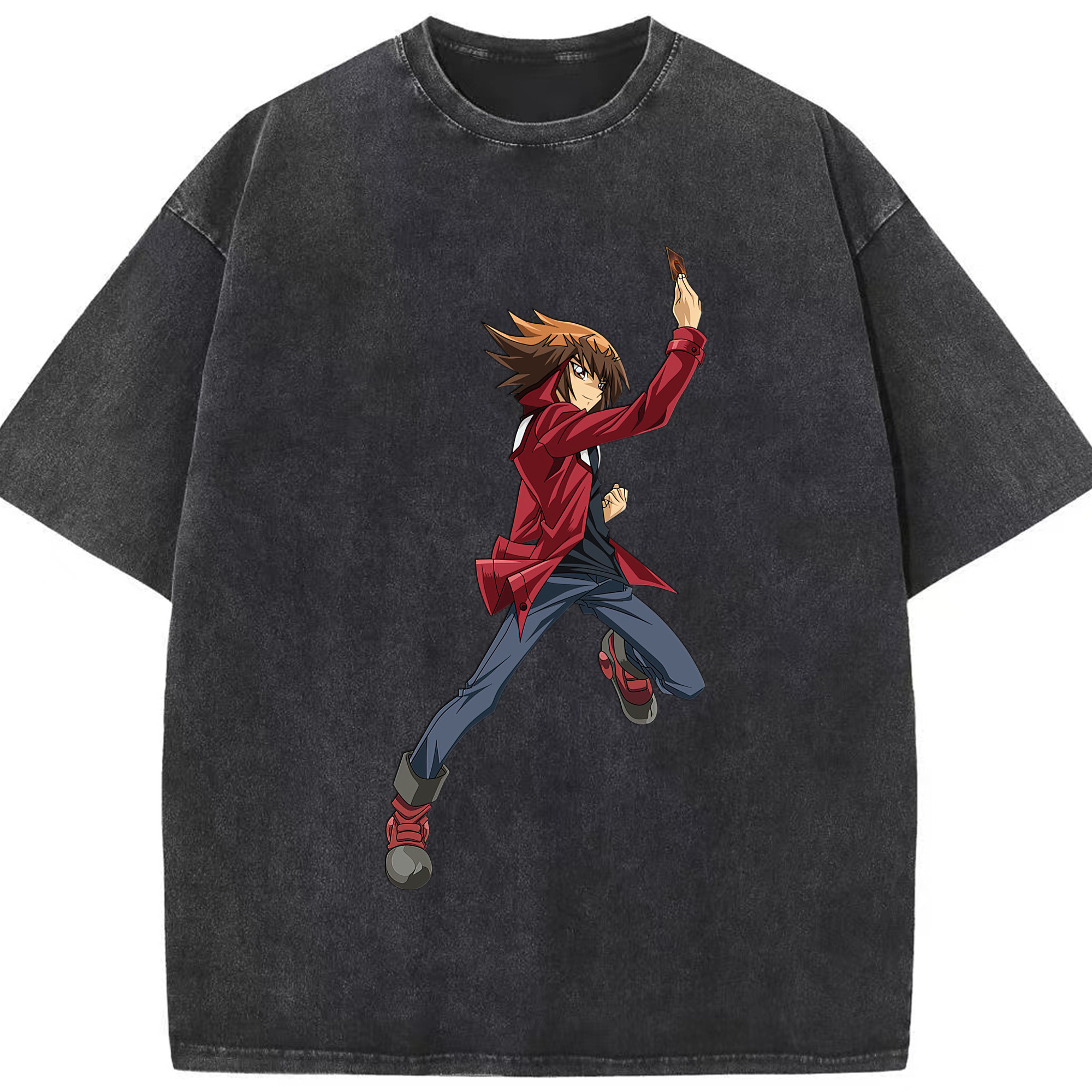 （画像用） 遊☆戯☆王 Yu-Gi-Oh! 綿100% ヴィンテージ風 半袖Tシャツ（フロントプリント）