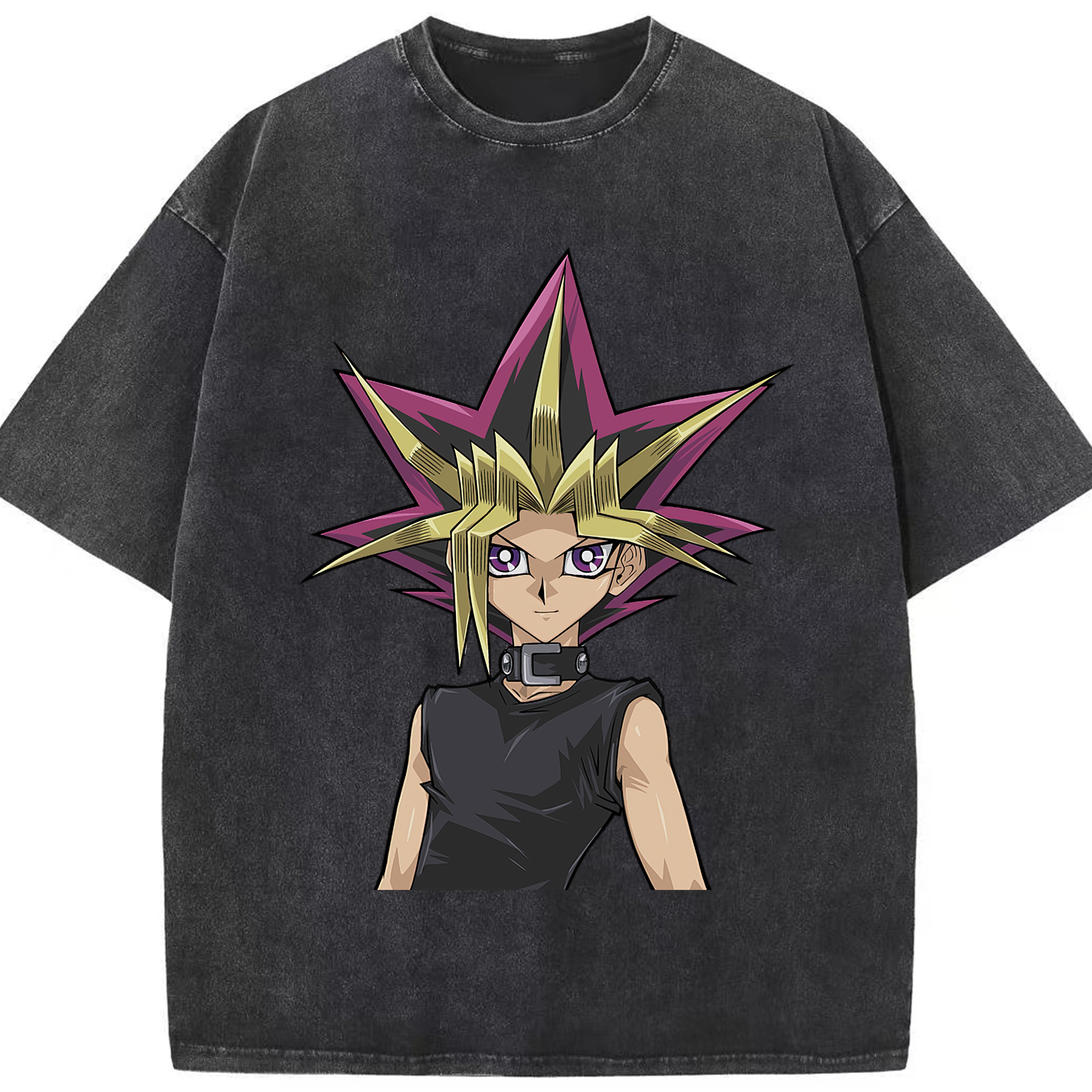 （画像用） 遊☆戯☆王 Yu-Gi-Oh! 綿100% ヴィンテージ風 半袖Tシャツ（フロントプリント）
