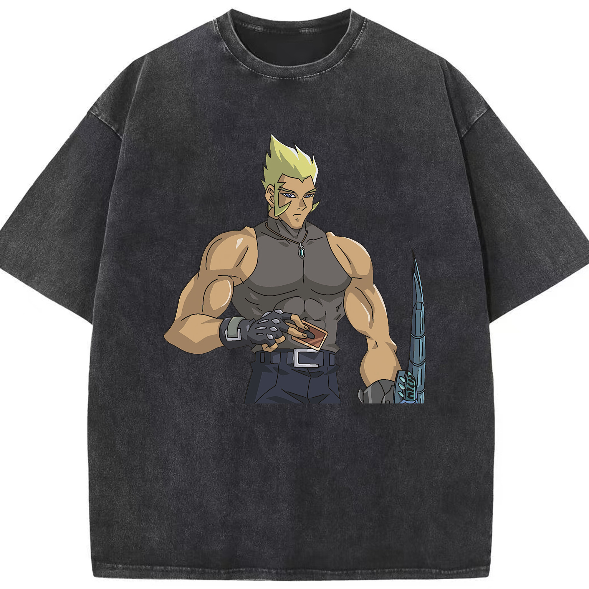 （画像用） 遊☆戯☆王 Yu-Gi-Oh! 綿100% ヴィンテージ風 半袖Tシャツ（フロントプリント）